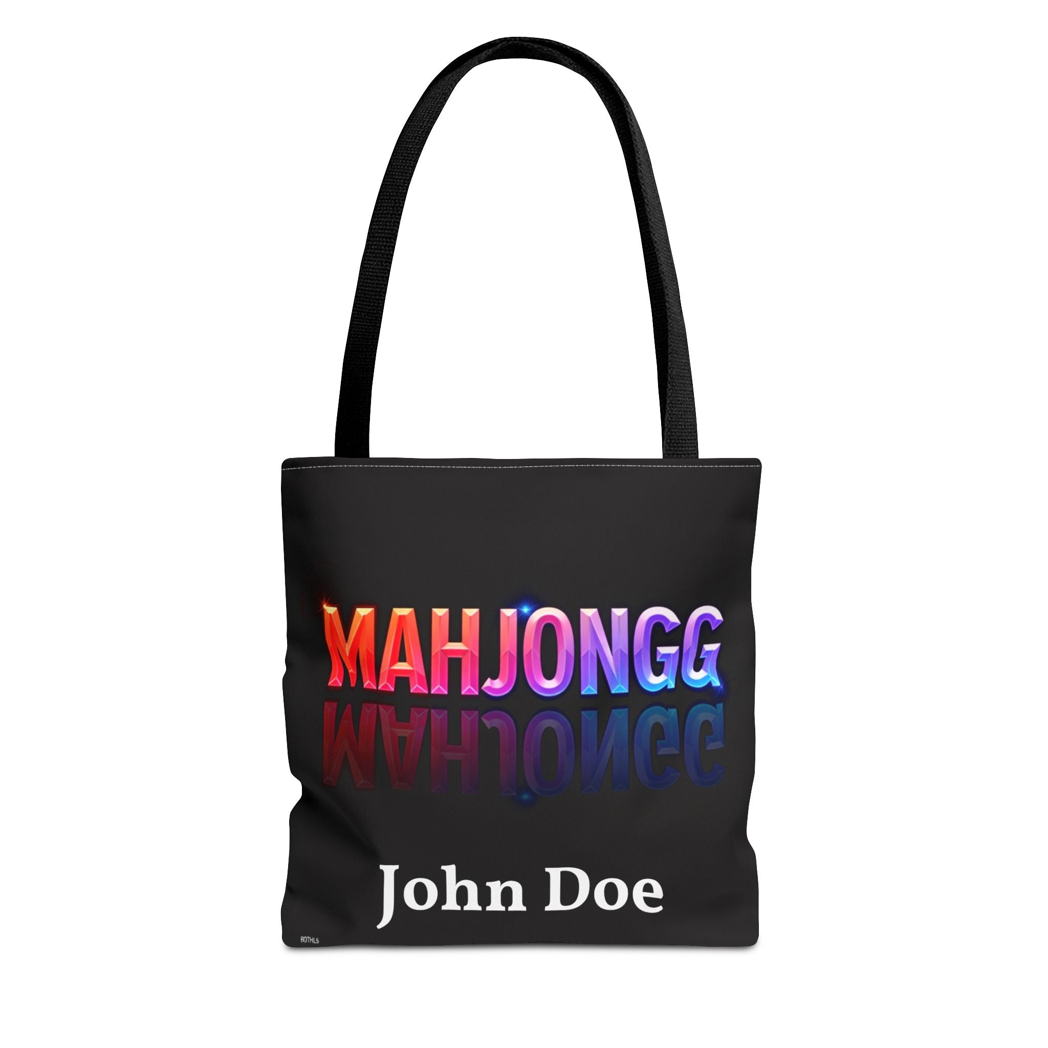 Personalize Black American Mahjongg Tiles Tote Bag | All-Over Print Tote