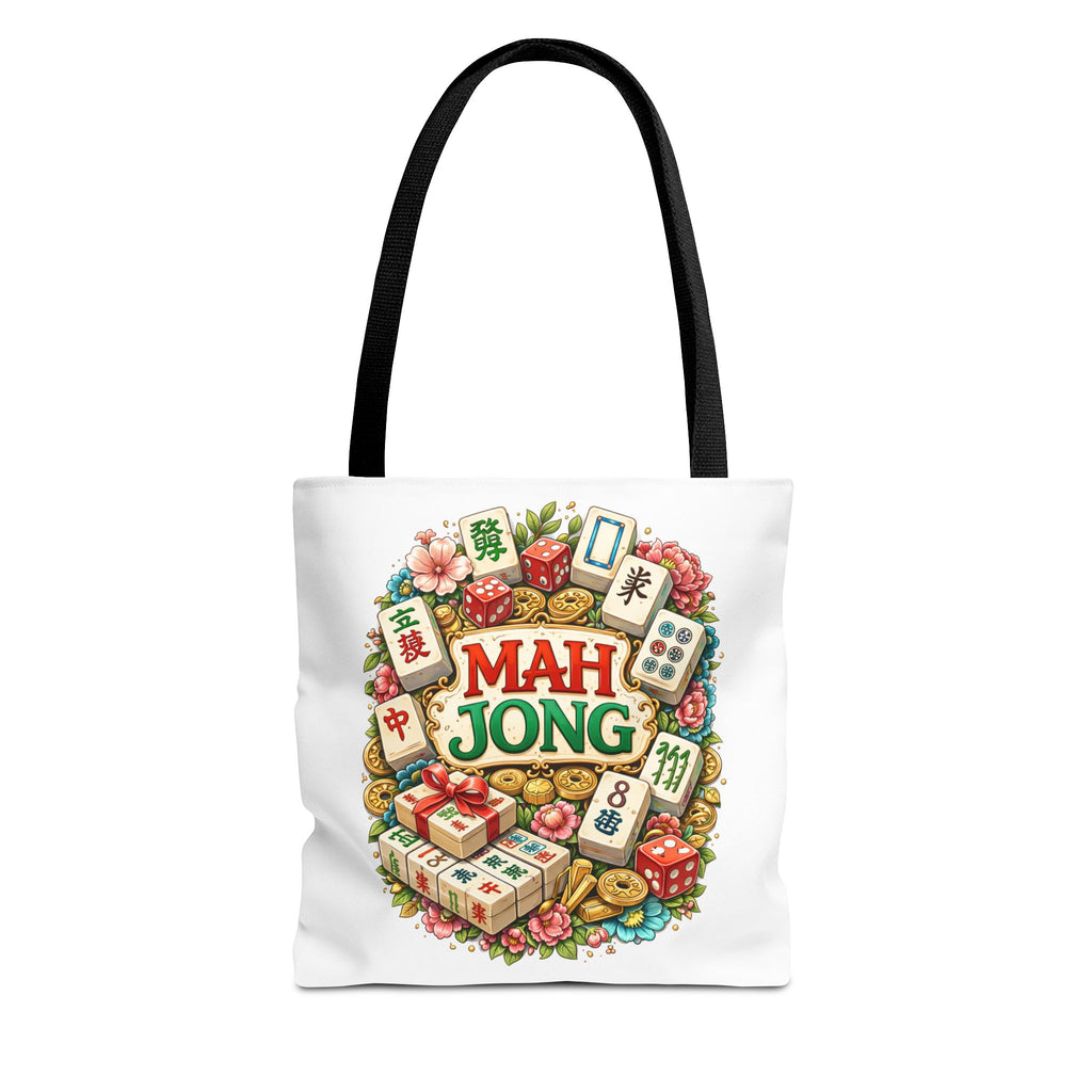 White Mahjong Tiles Tote Bag | All-Over Print Tote