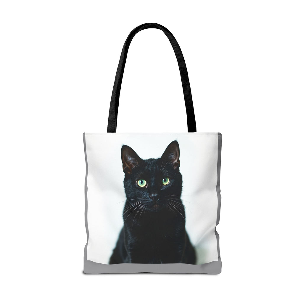 Tote Bag - Black Cat, Carry-All Shoulder Bag, Reusable Shopping Tote, Gift for Animal Lovers