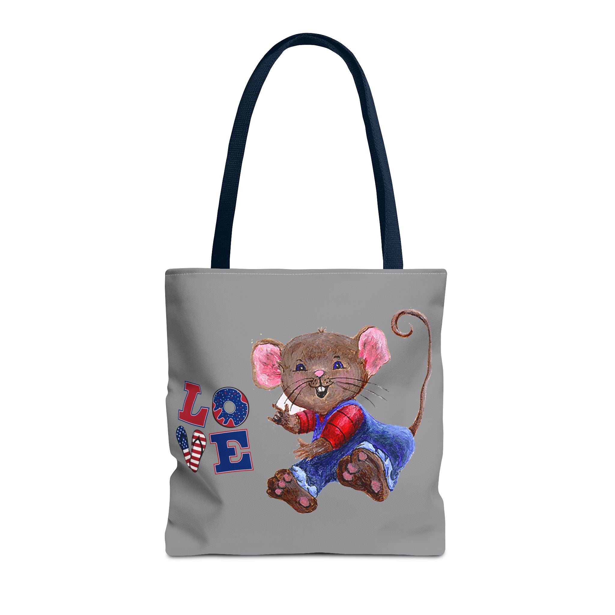 I Love You Mouse Patriotic LOVE Tote Bag | Mouse 2 | All-Over Print