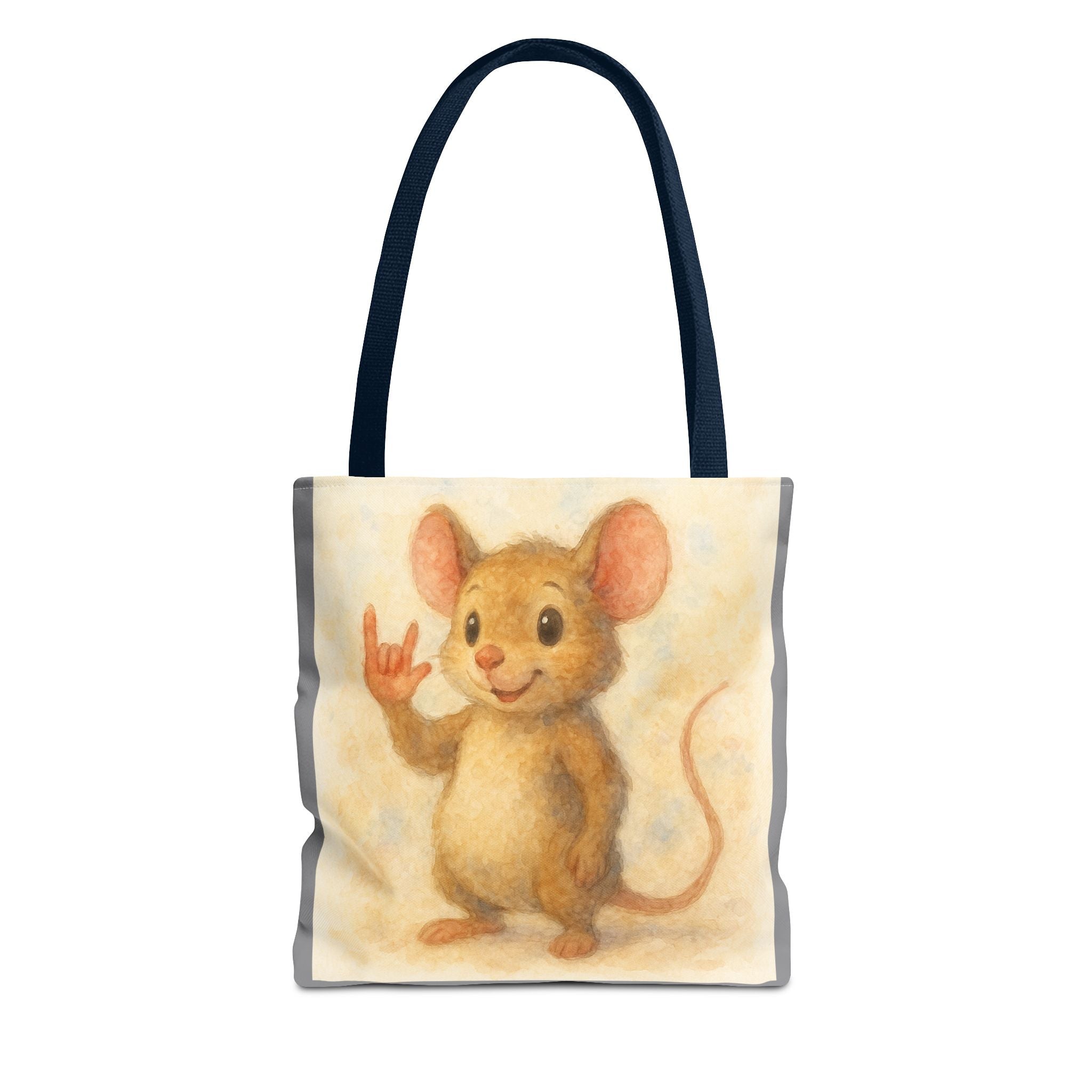 Tote Bag - Mouse 3 I Love You, Cute Animal Print, Carry-All Shoulder Bag, Reusable Shopping Tote, Gift for Animal Lovers