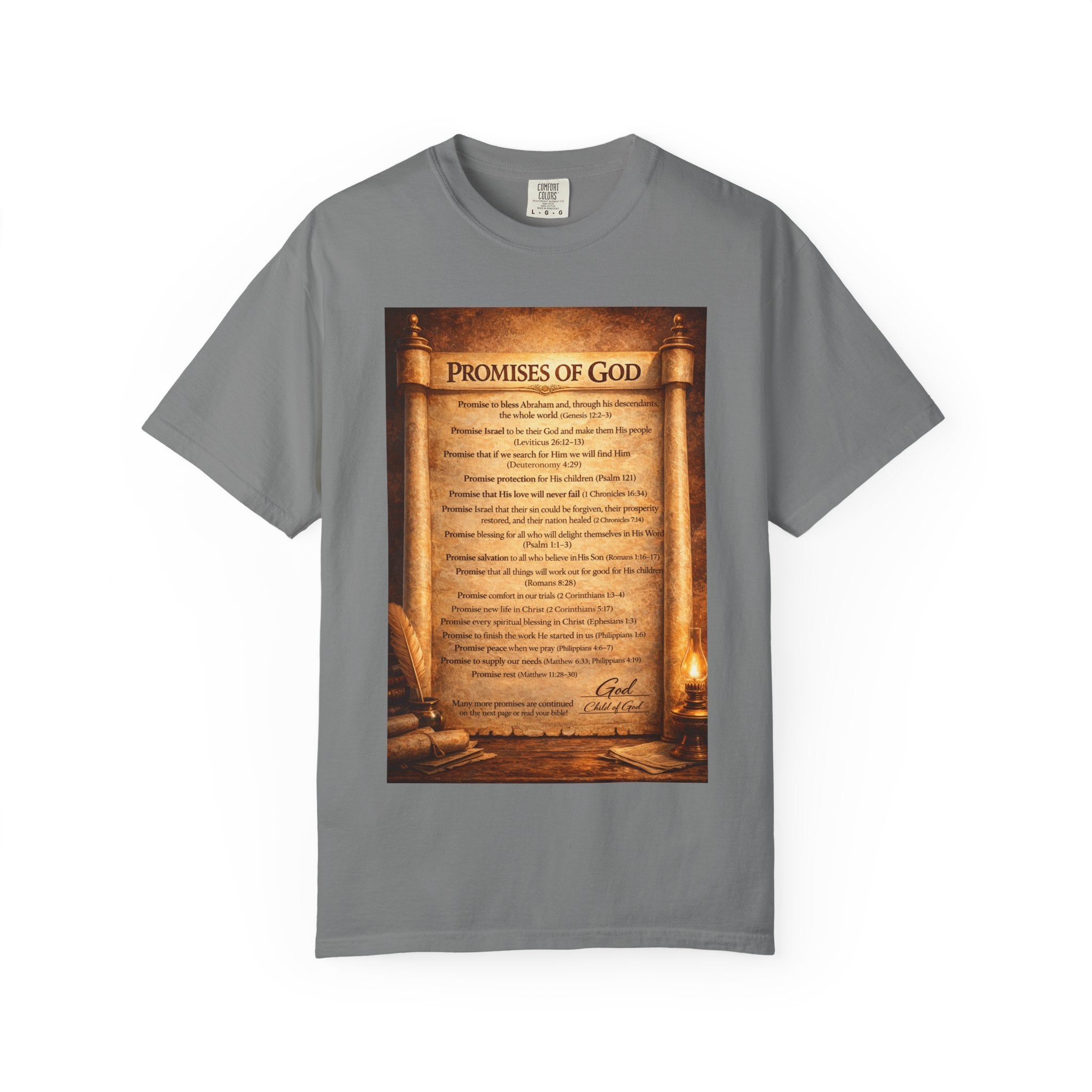 Promises of God T-shirt | Spiritual Praise Tee, Religious Faith Graphic