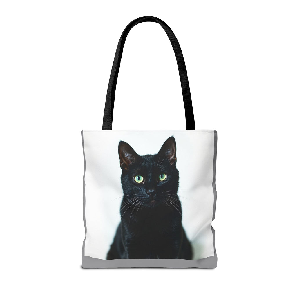 Tote Bag - Black Cat, Carry-All Shoulder Bag, Reusable Shopping Tote, Gift for Animal Lovers
