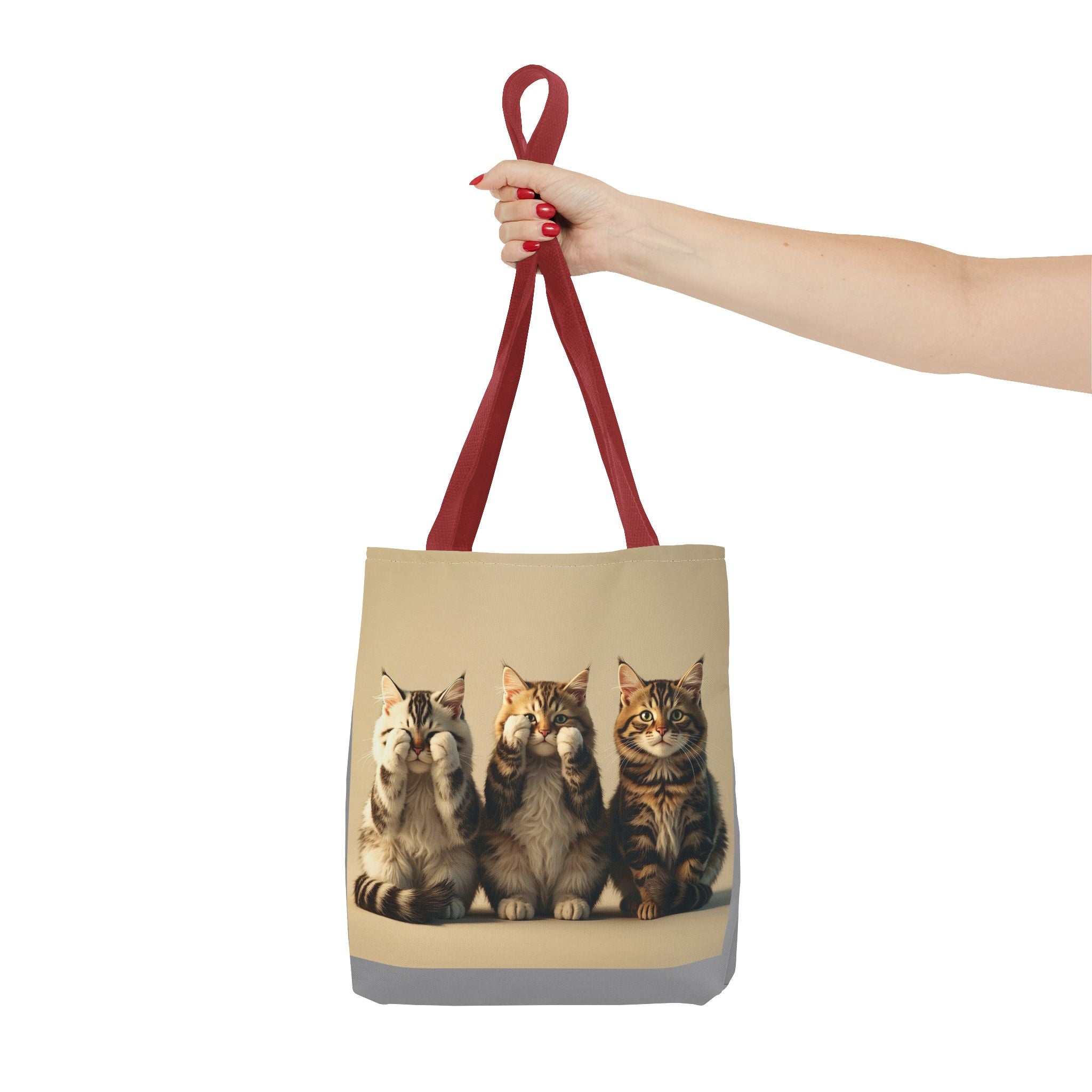 Tote Bag - Three Cats, Carry-All Shoulder Bag, Reusable Shopping Tote, Gift for Animal Lovers