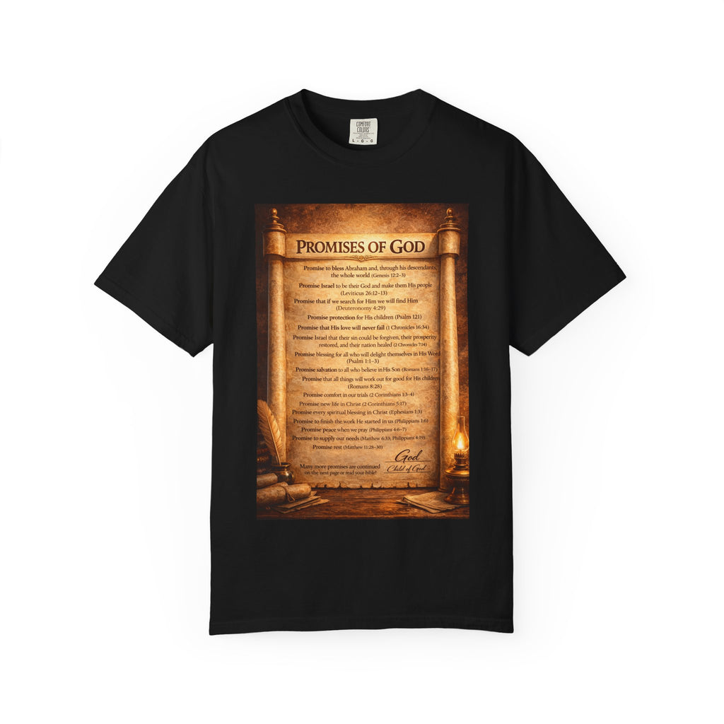 Promises of God T-shirt | Spiritual Praise Tee, Religious Faith Graphic