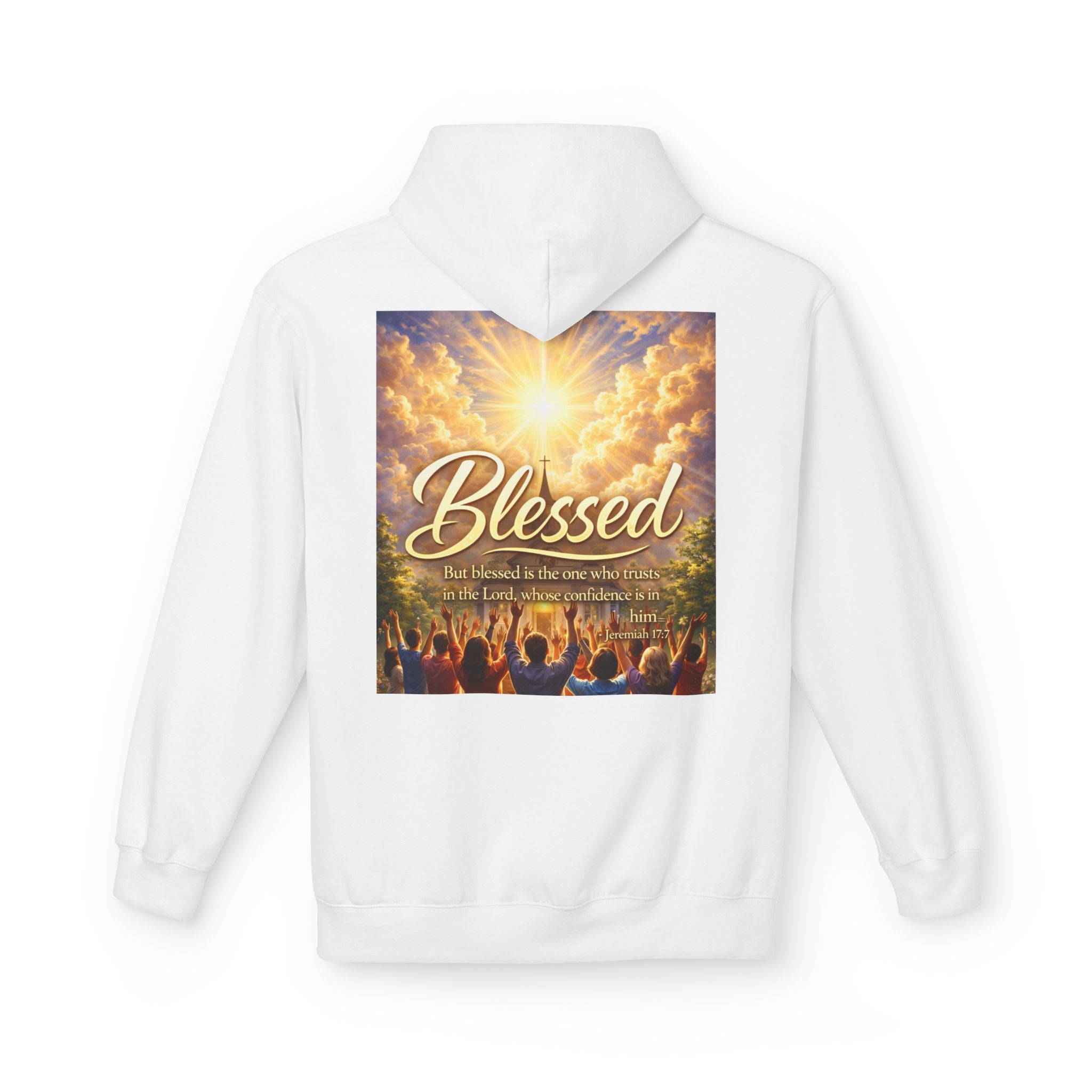 Blessed Worship Scene Hoodie | Christian Faith Sunrise Praise