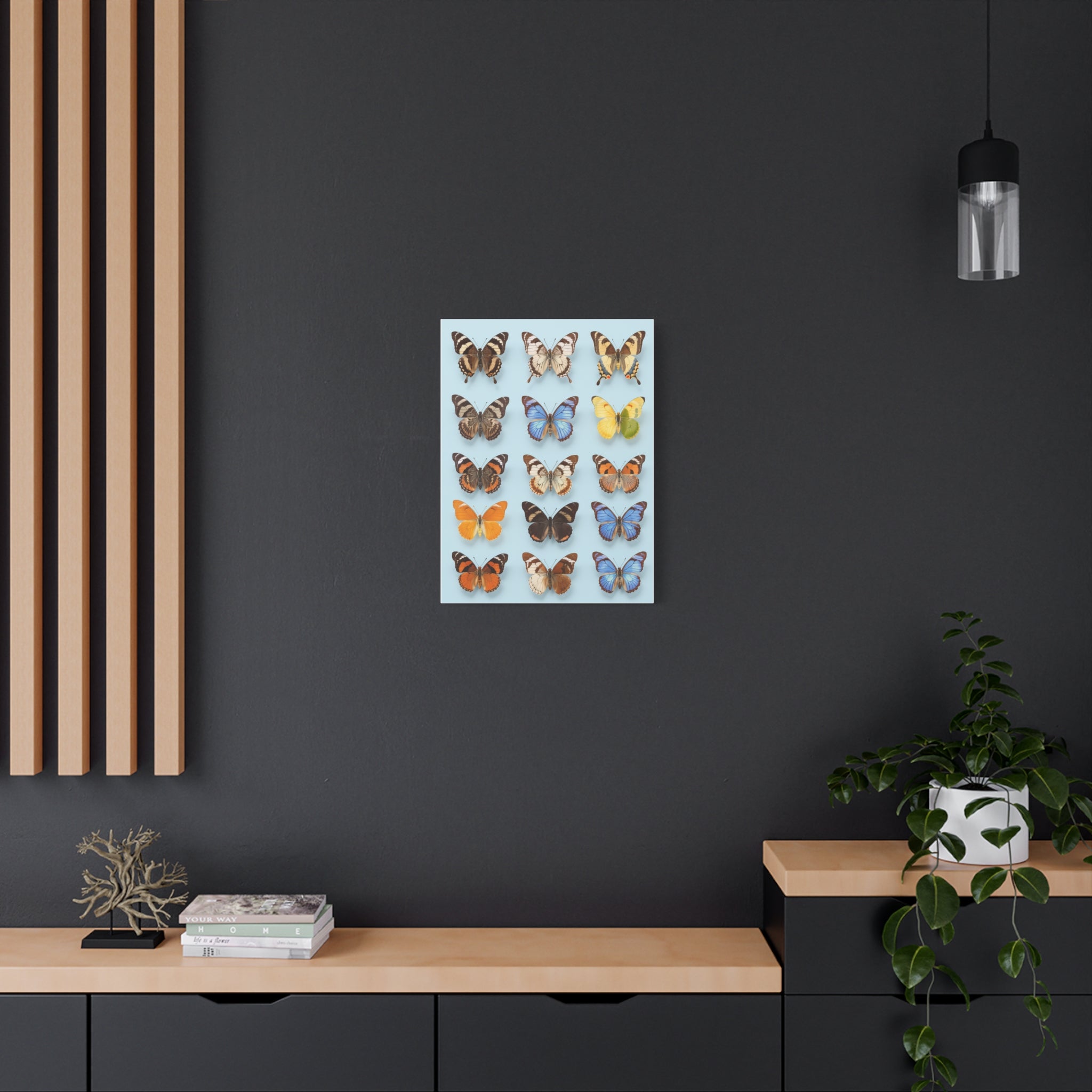 Butterflies 2 Wall Art, Butterfly Lover Gift, Matte Canvas Print, Butterfly Decor, Nature Artwork