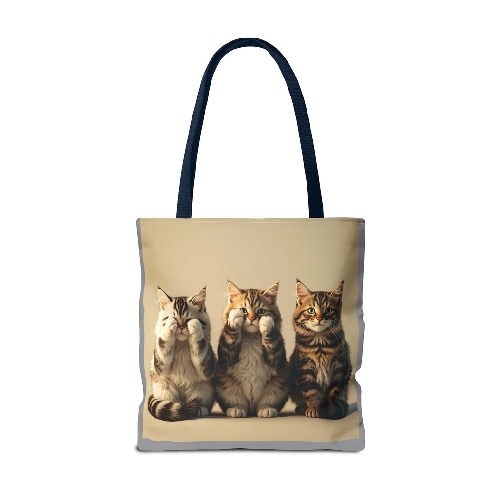 Tote Bag - Three Cats, Carry-All Shoulder Bag, Reusable Shopping Tote, Gift for Animal Lovers