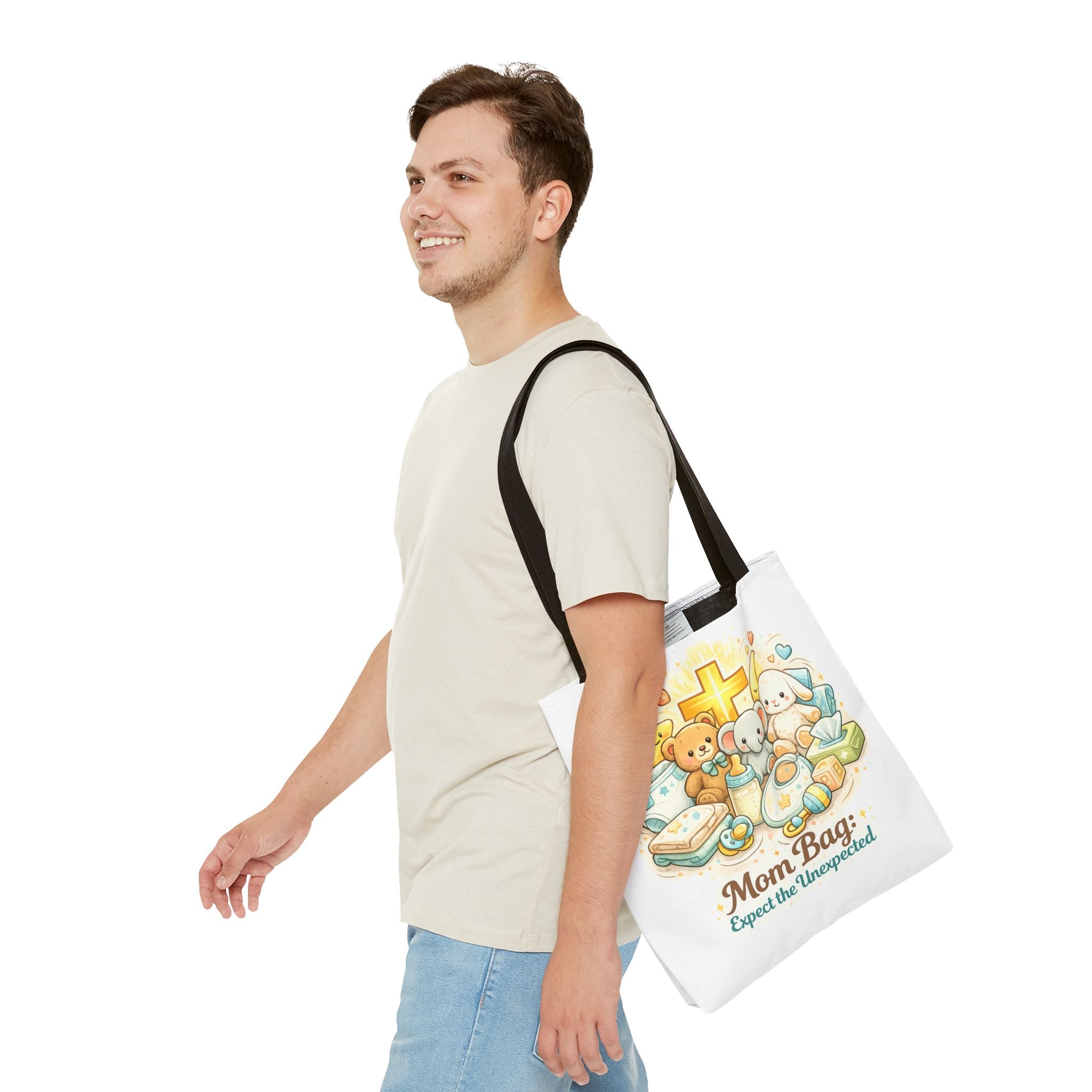 Mom Bag White Tote Bag | All-Over Print Tote
