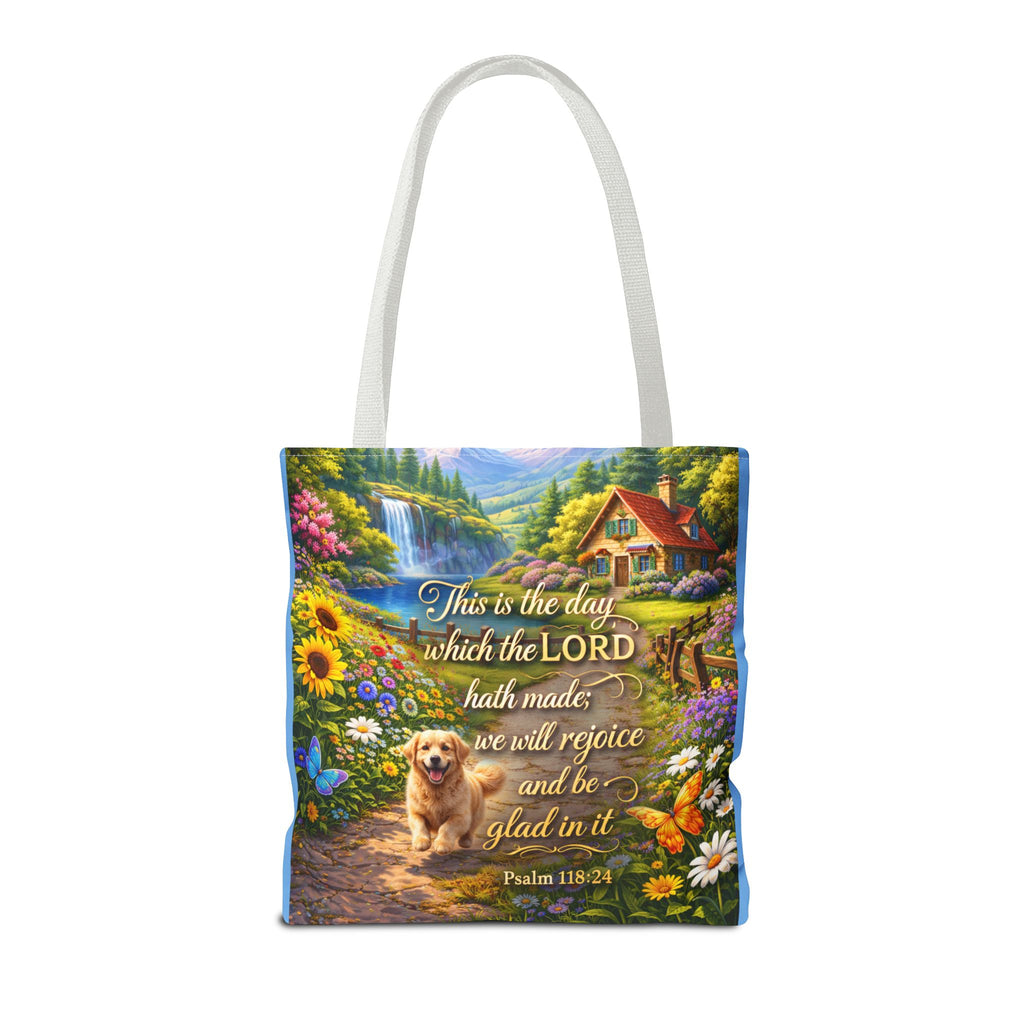 This Is The Day Which The Lord Hath Made | Christian Tote Bag | Scripture Canvas Tote