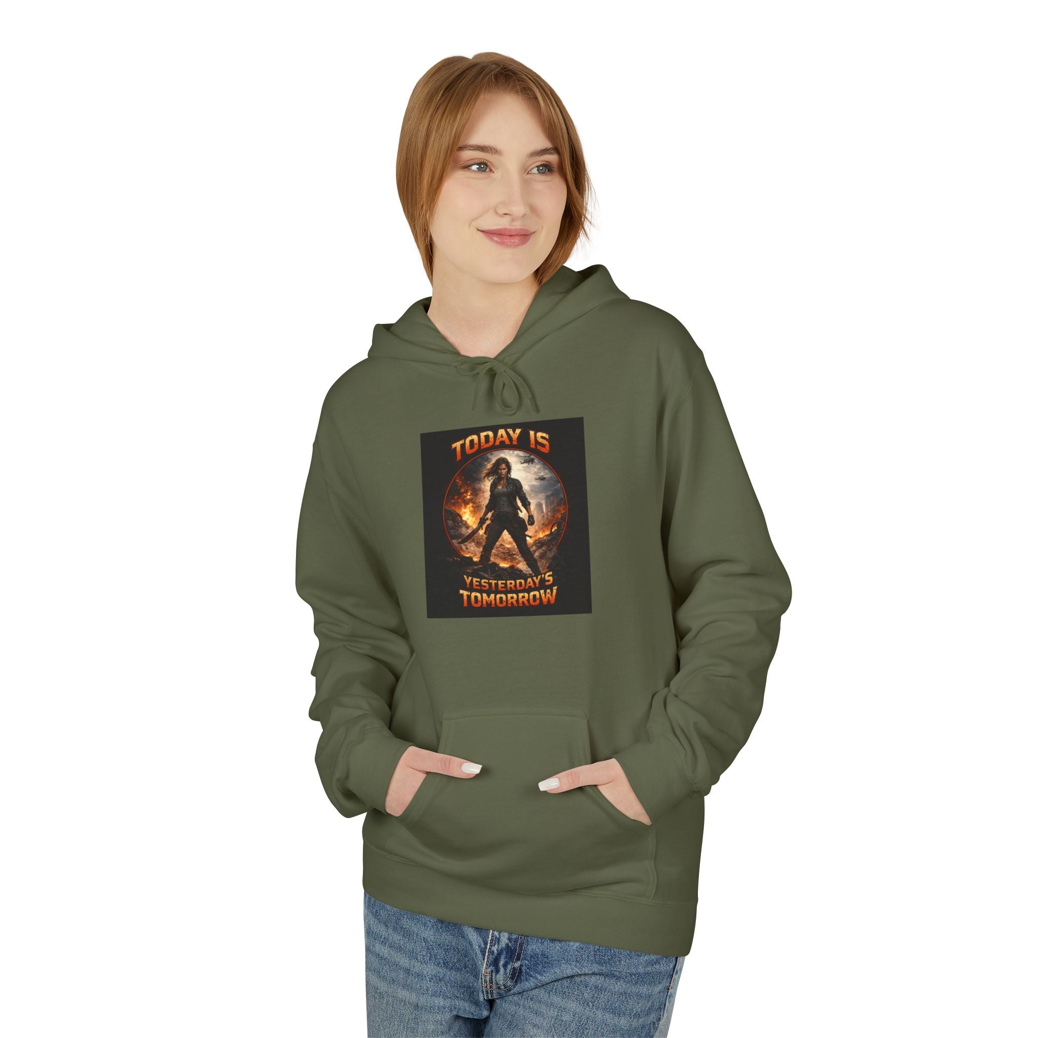 Today Is Yesterday's Tomorrow Hoodie | Retro Quote Sweatshirt