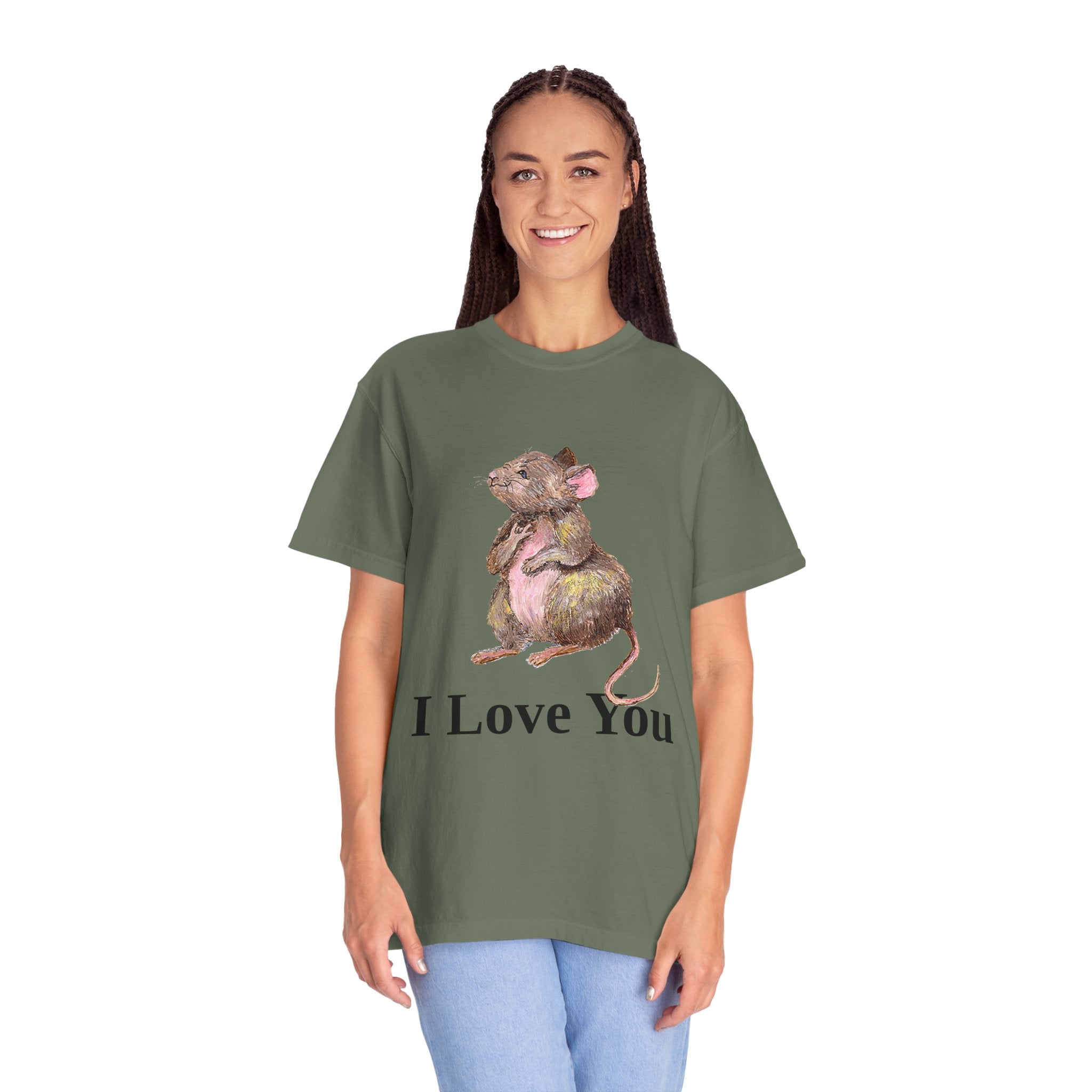 I Love You Mouse Version 1 Unisex T-shirt, Apparel, Clothing, Cute Mouse Tee, Christian Gift, Casual Top