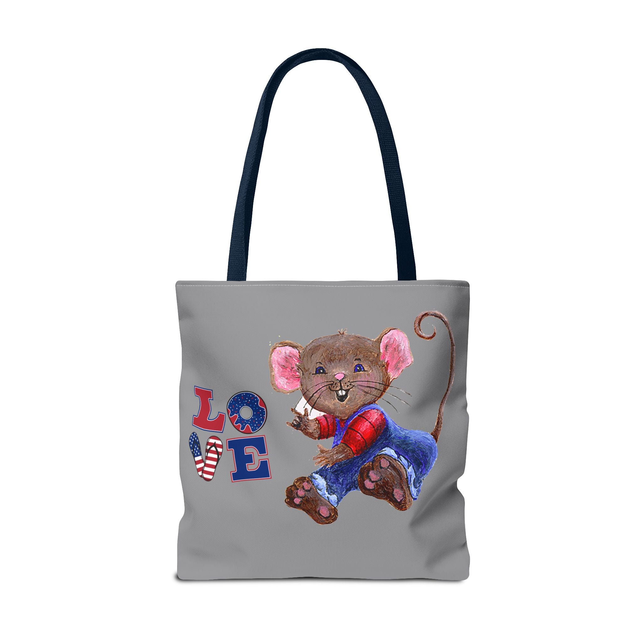 I Love You Mouse Patriotic LOVE Tote Bag | Mouse 2 | All-Over Print