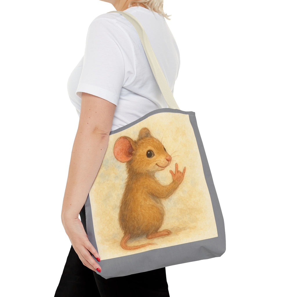 Tote Bag - Mouse 2 I Love You, Cute Animal Print, Carry-All Shoulder Bag, Reusable Shopping Tote, Gift for Animal Lovers