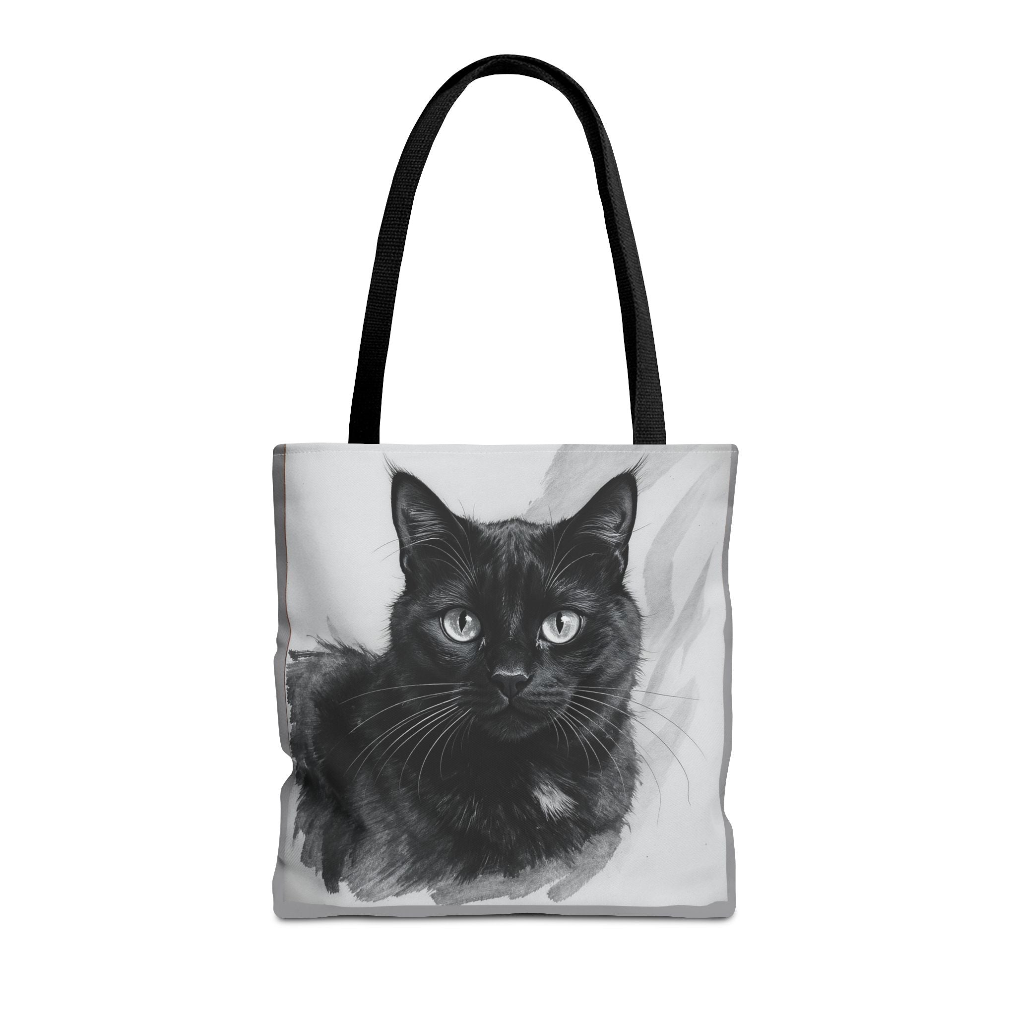Tote Bag - Charcoal Cat, Carry-All Shoulder Bag, Reusable Shopping Tote, Gift for Animal Lovers