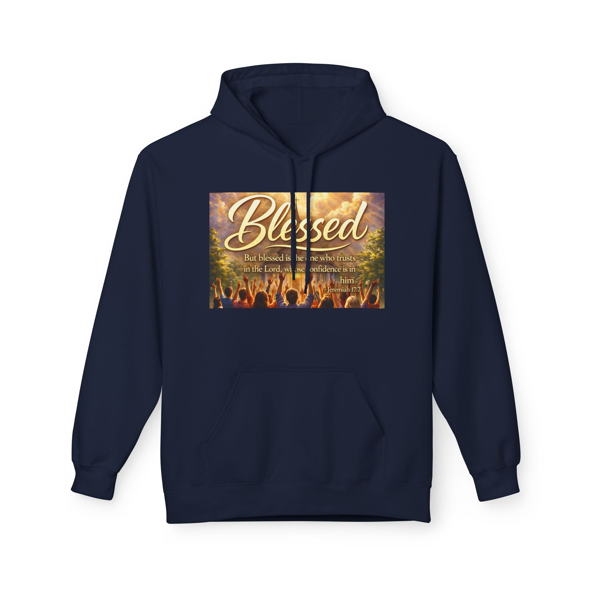 Blessed Worship Scene Hoodie | Christian Faith Sunrise Praise