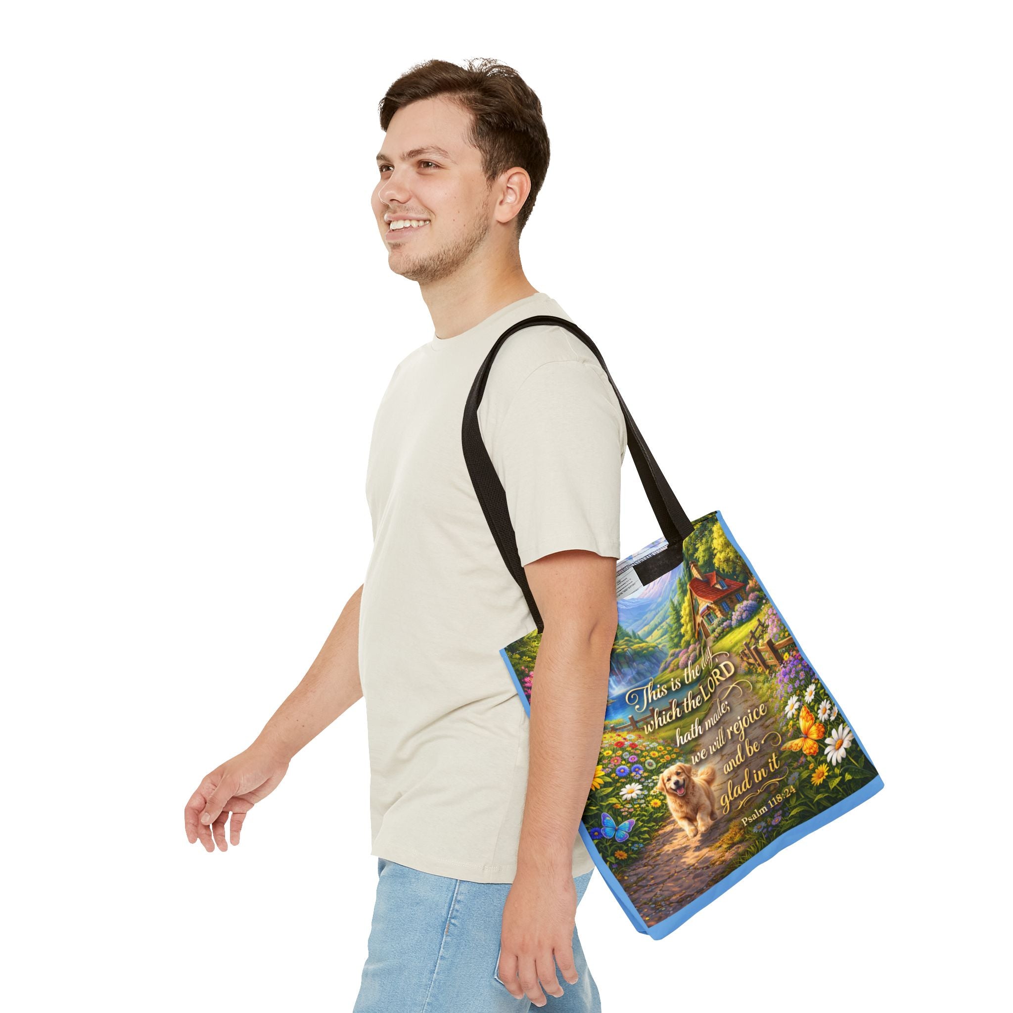 This Is The Day Which The Lord Hath Made | Christian Tote Bag | Scripture Canvas Tote