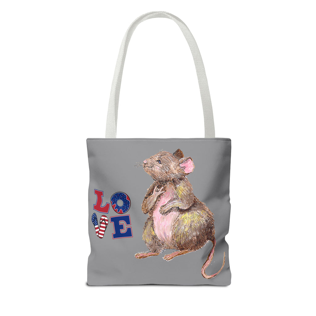 I Love You Mouse Patriotic LOVE Tote Bag | Mouse 1 | All-Over Print