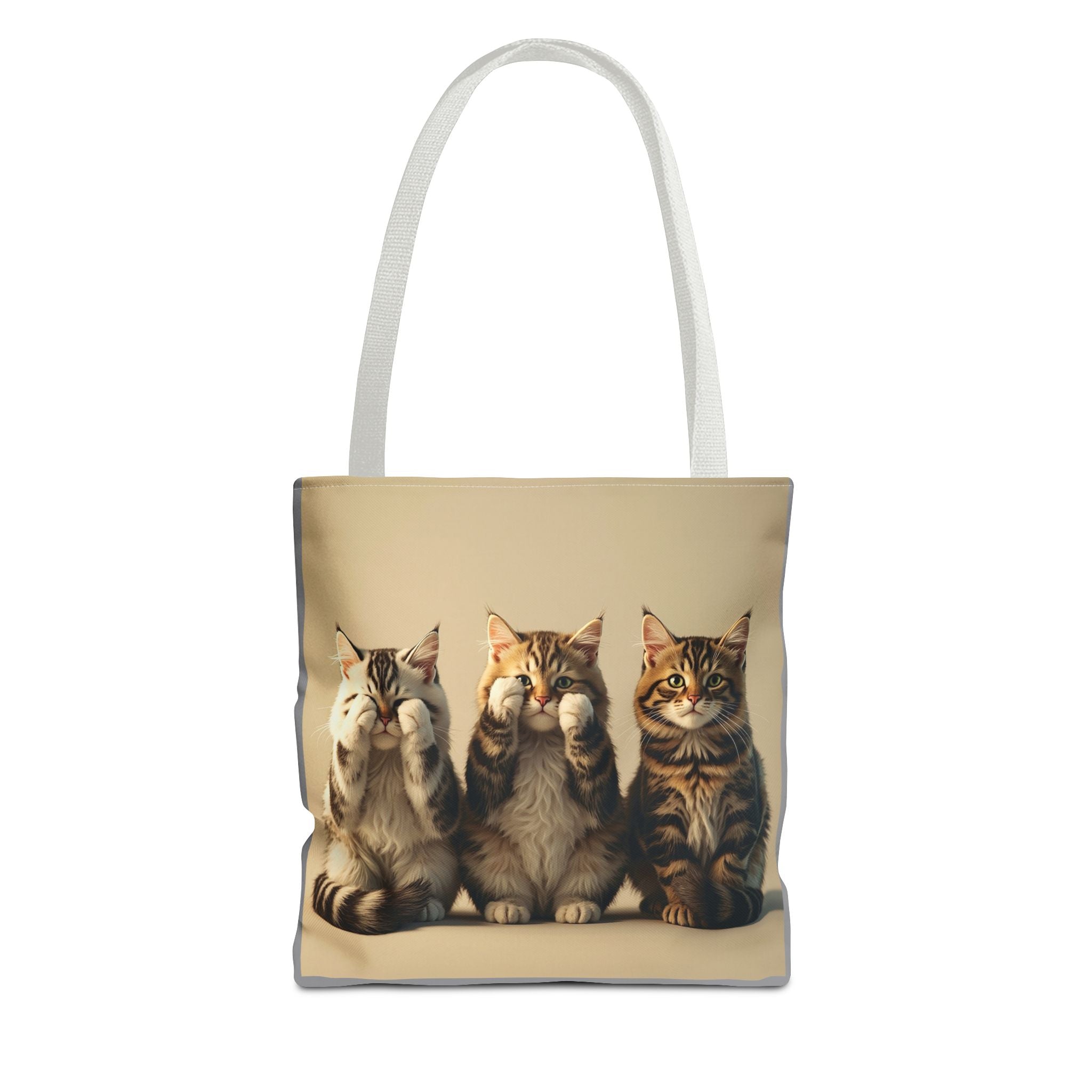 Tote Bag - Three Cats, Carry-All Shoulder Bag, Reusable Shopping Tote, Gift for Animal Lovers