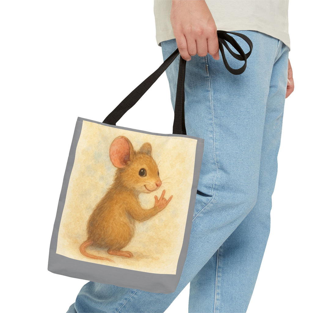 Tote Bag - Mouse 2 I Love You, Cute Animal Print, Carry-All Shoulder Bag, Reusable Shopping Tote, Gift for Animal Lovers