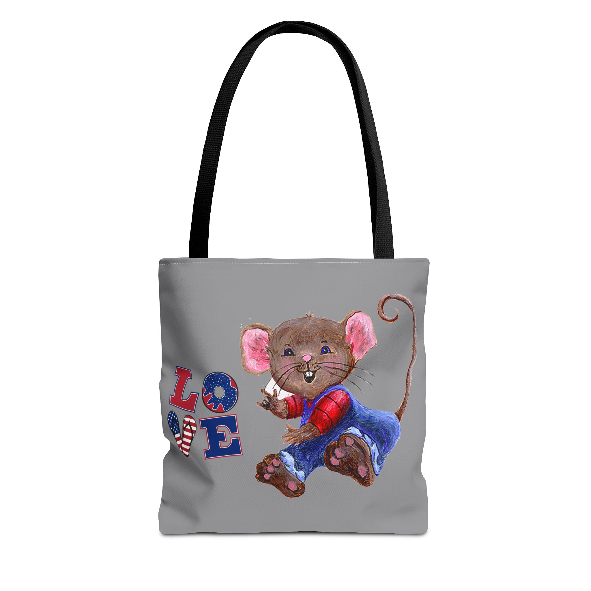 I Love You Mouse Patriotic LOVE Tote Bag | Mouse 2 | All-Over Print