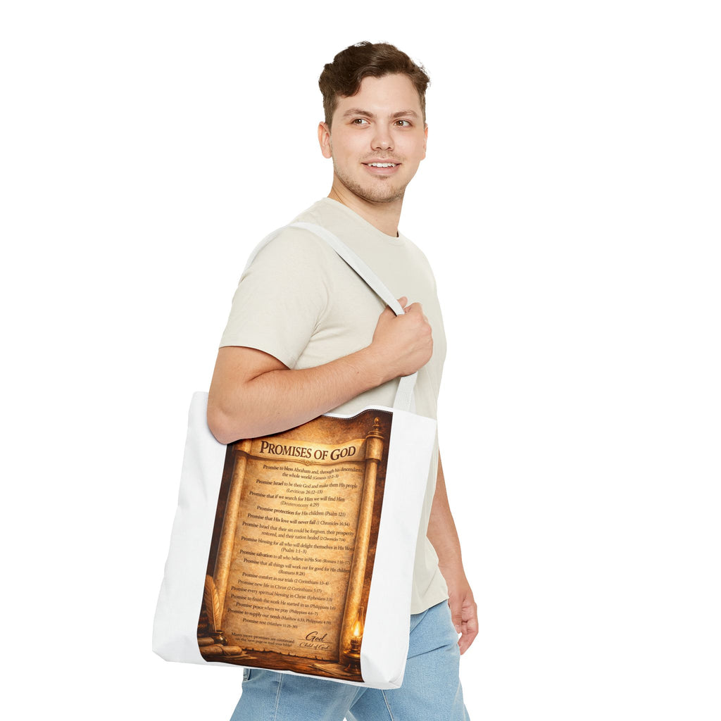 The Promises of God Tote Bag | Scripture Faith Design