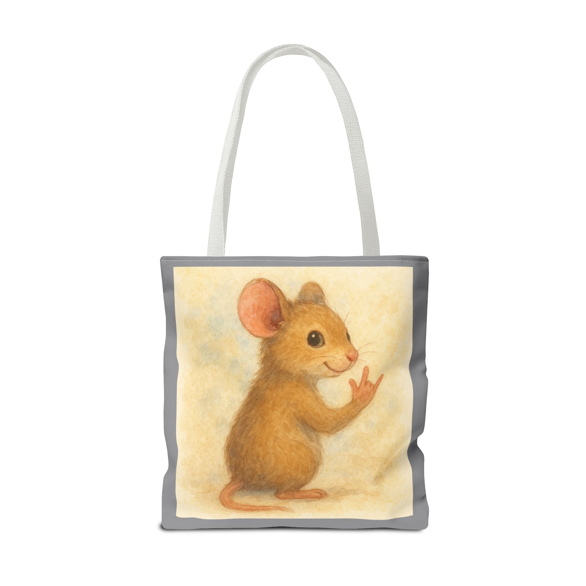 Tote Bag - Mouse 2 I Love You, Cute Animal Print, Carry-All Shoulder Bag, Reusable Shopping Tote, Gift for Animal Lovers