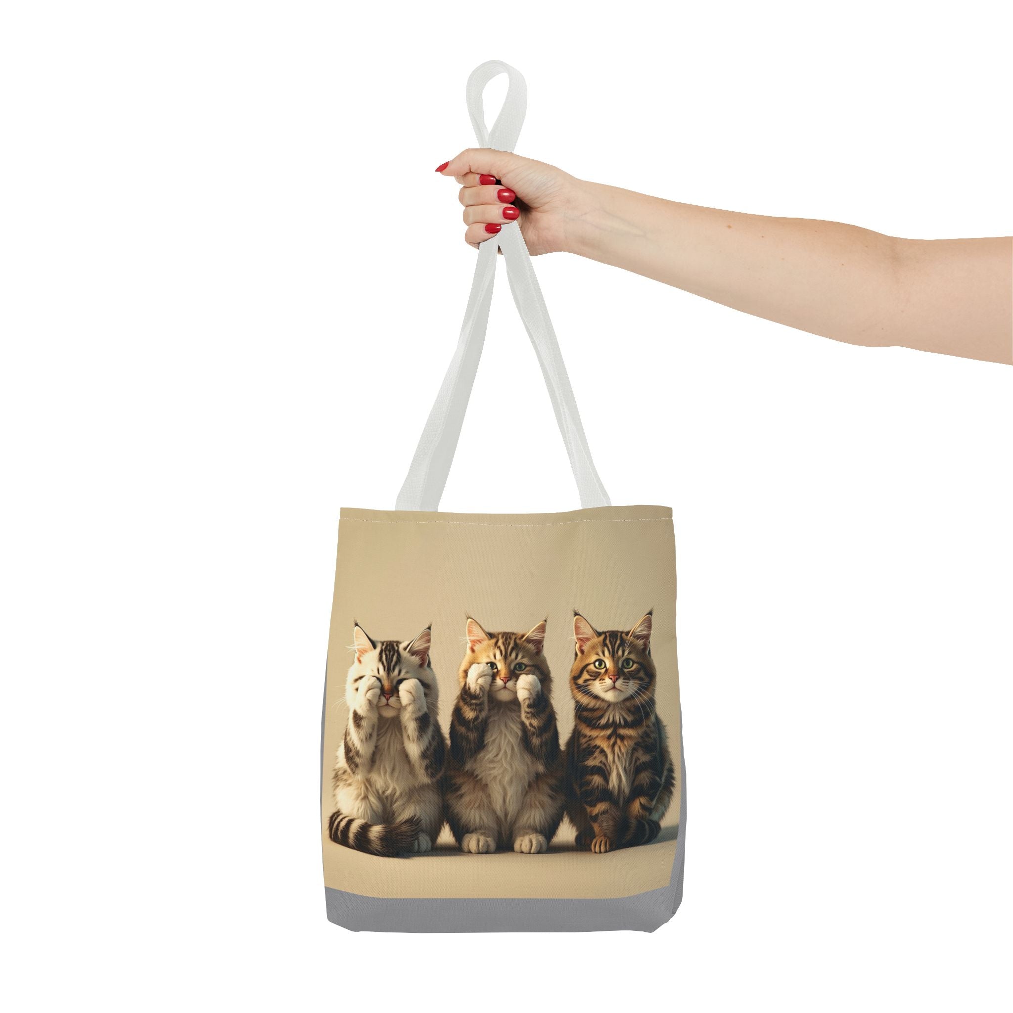 Tote Bag - Three Cats, Carry-All Shoulder Bag, Reusable Shopping Tote, Gift for Animal Lovers