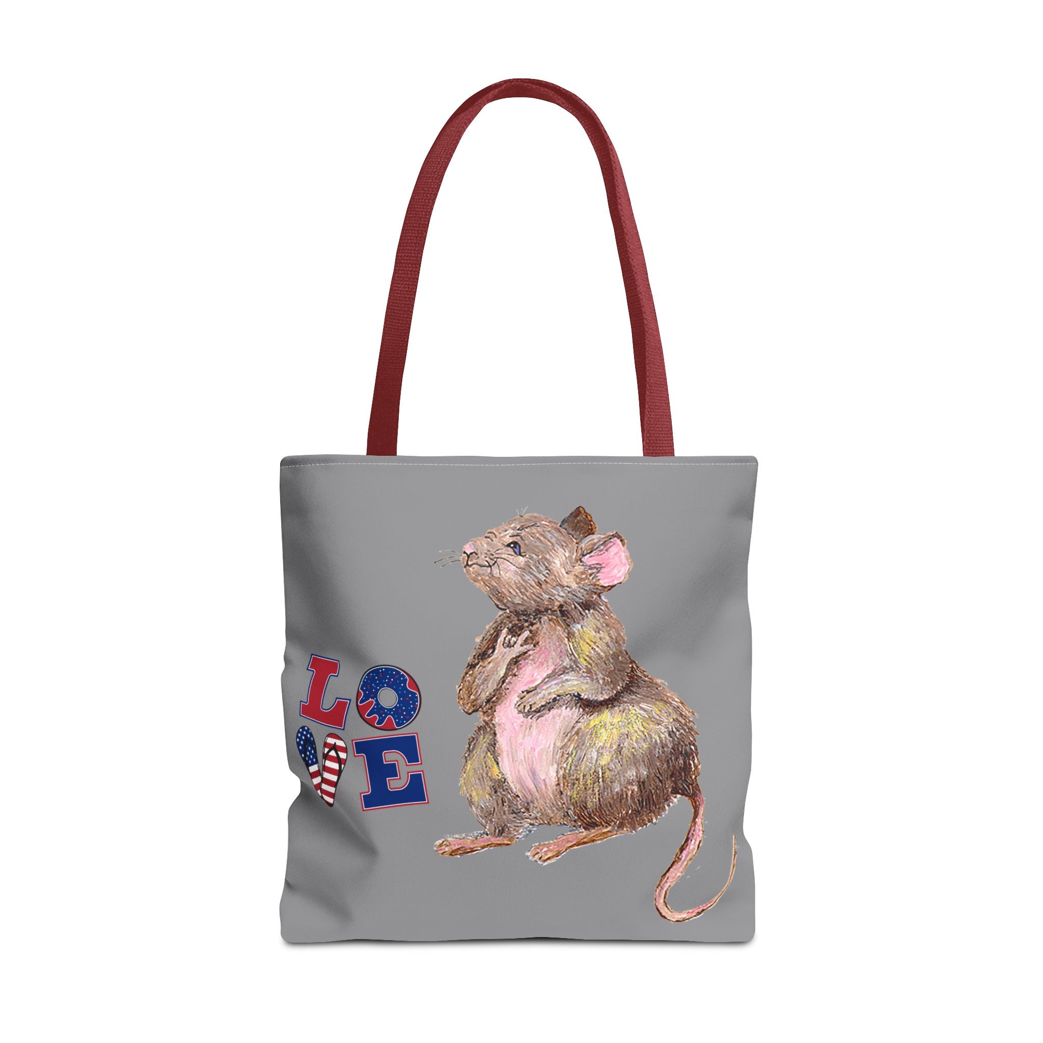 I Love You Mouse Patriotic LOVE Tote Bag | Mouse 1 | All-Over Print