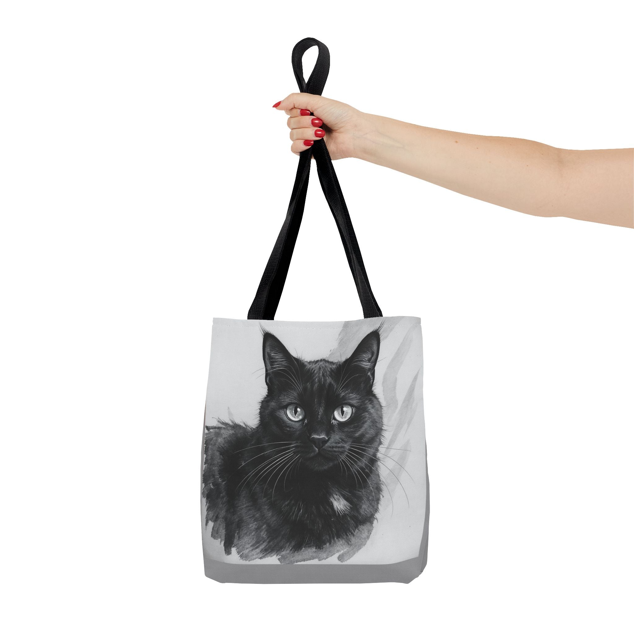 Tote Bag - Charcoal Cat, Carry-All Shoulder Bag, Reusable Shopping Tote, Gift for Animal Lovers