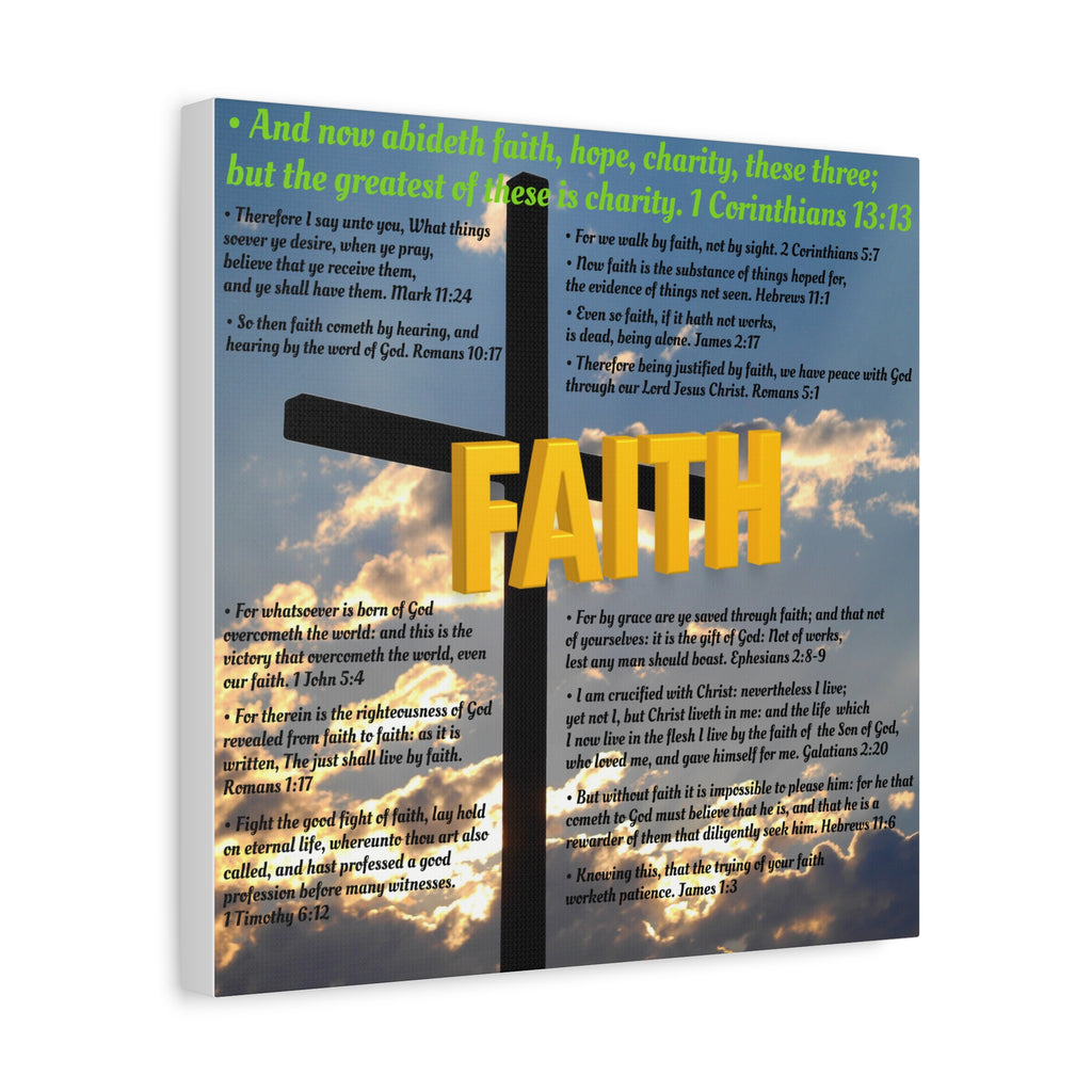Faith Set 1 of 3 Canvas Art, Stretched Canvas Print Wall Decor, Unique Gift Idea