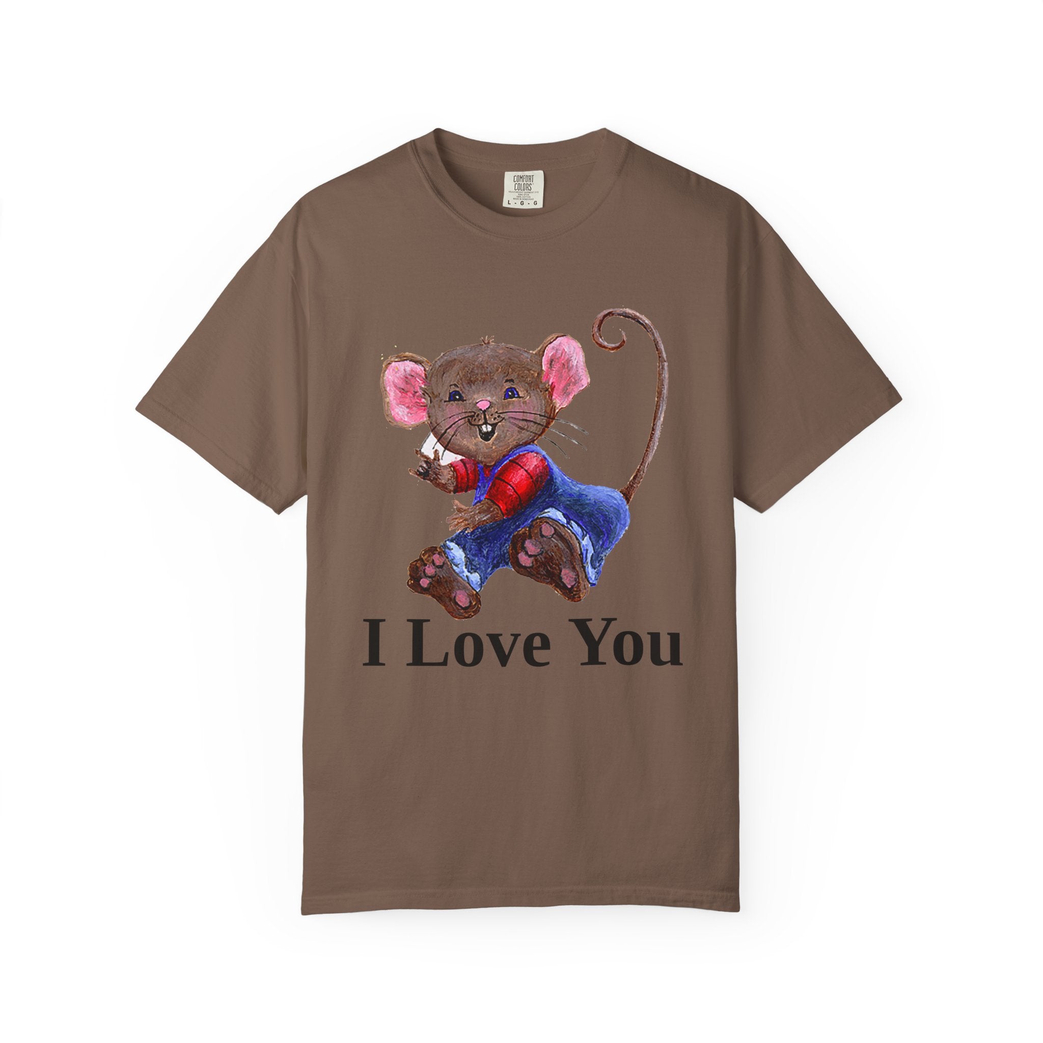 I Love You Mouse Version 2 Unisex T-shirt, Apparel, Clothing, Cute Mouse Tee, Christian Gift, Casual Top