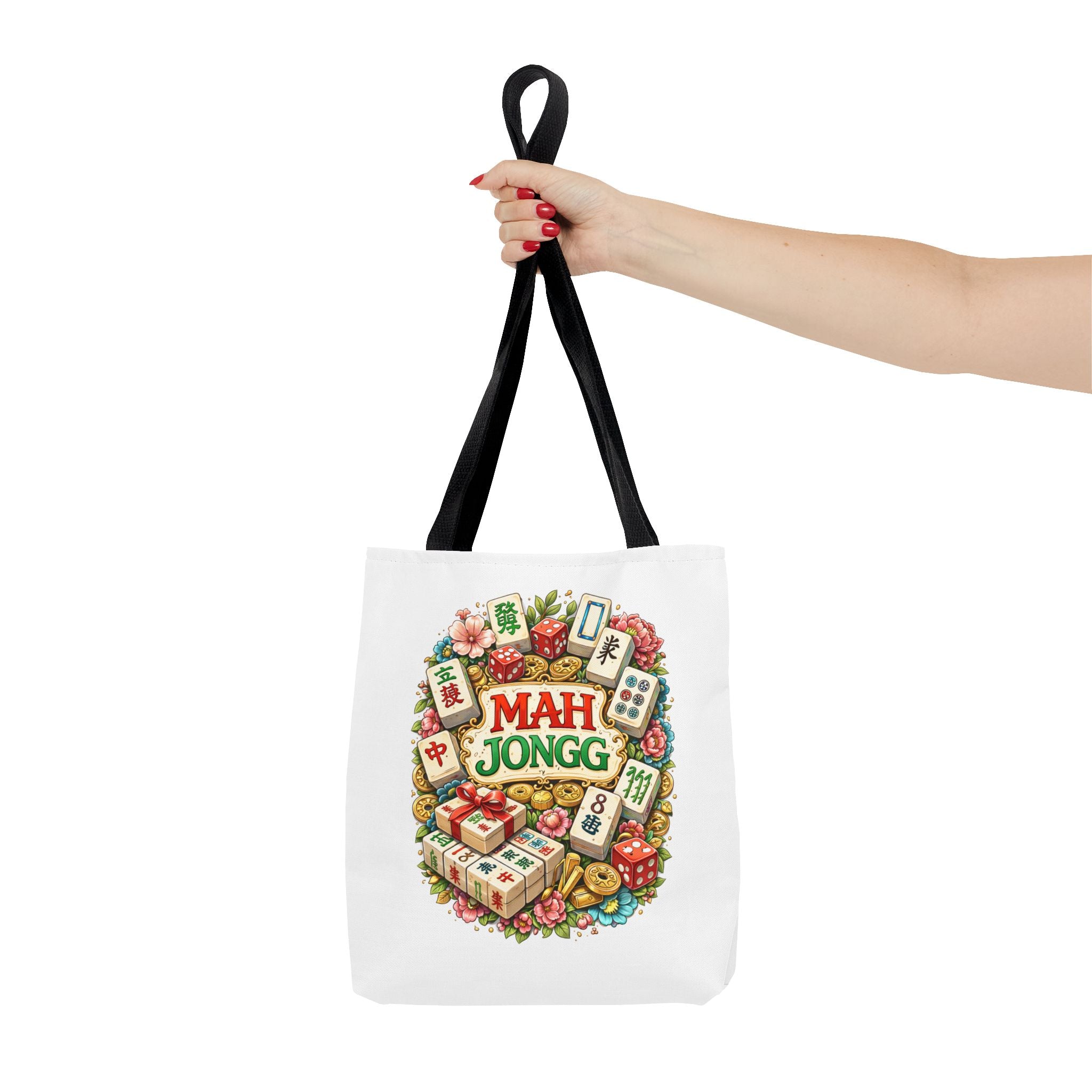 White American Mahjongg Tiles Tote Bag | All-Over Print Tote