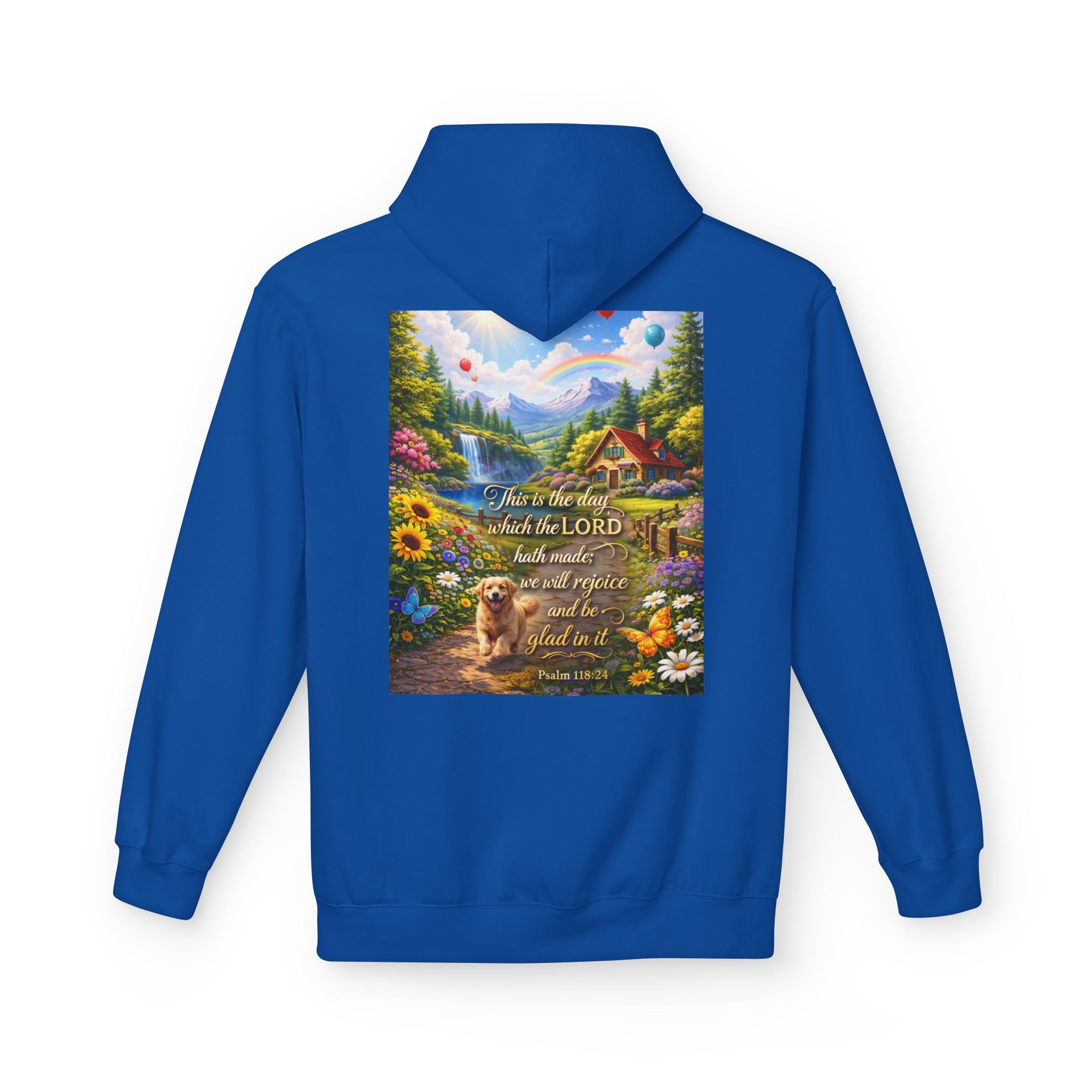 This Is the Day Which the Lord Hath Made Hoodie | Christian Scripture Faith Design