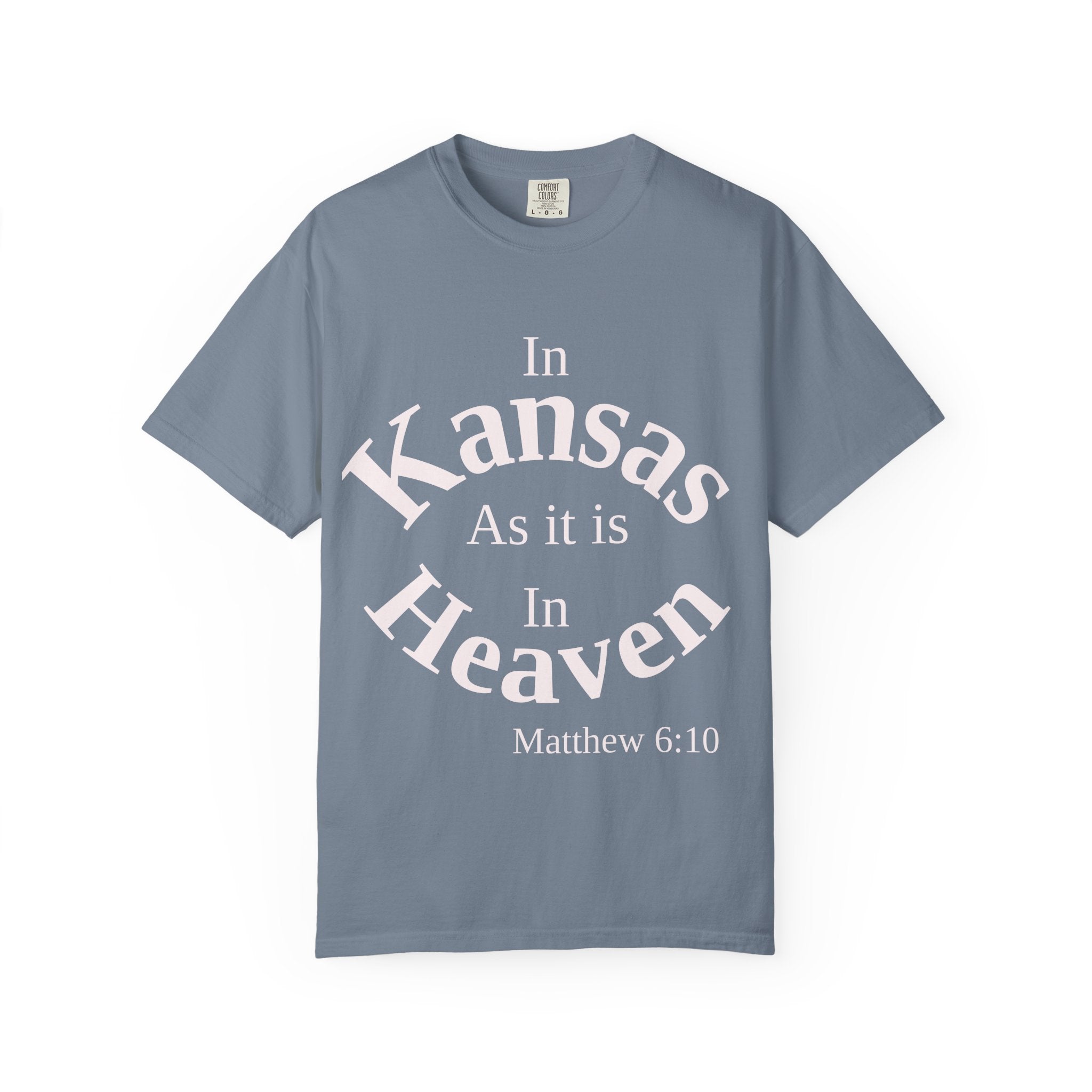 Kansas Unisex T-Shirt, Matthew 6:10 Faith Apparel, Everyday Inspiration Tee, Home State Love Christian Clothing