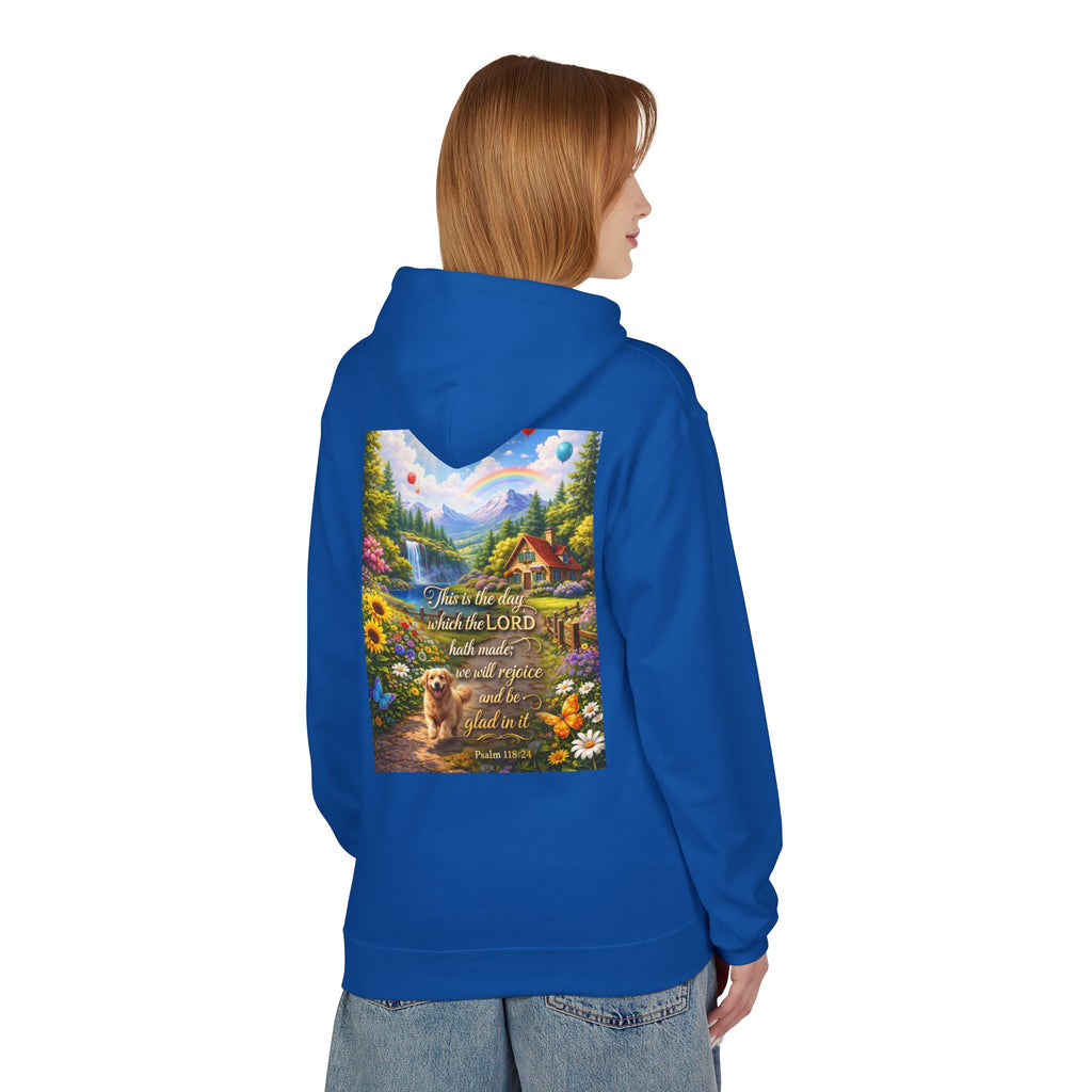 This Is the Day Which the Lord Hath Made Hoodie | Christian Scripture Faith Design