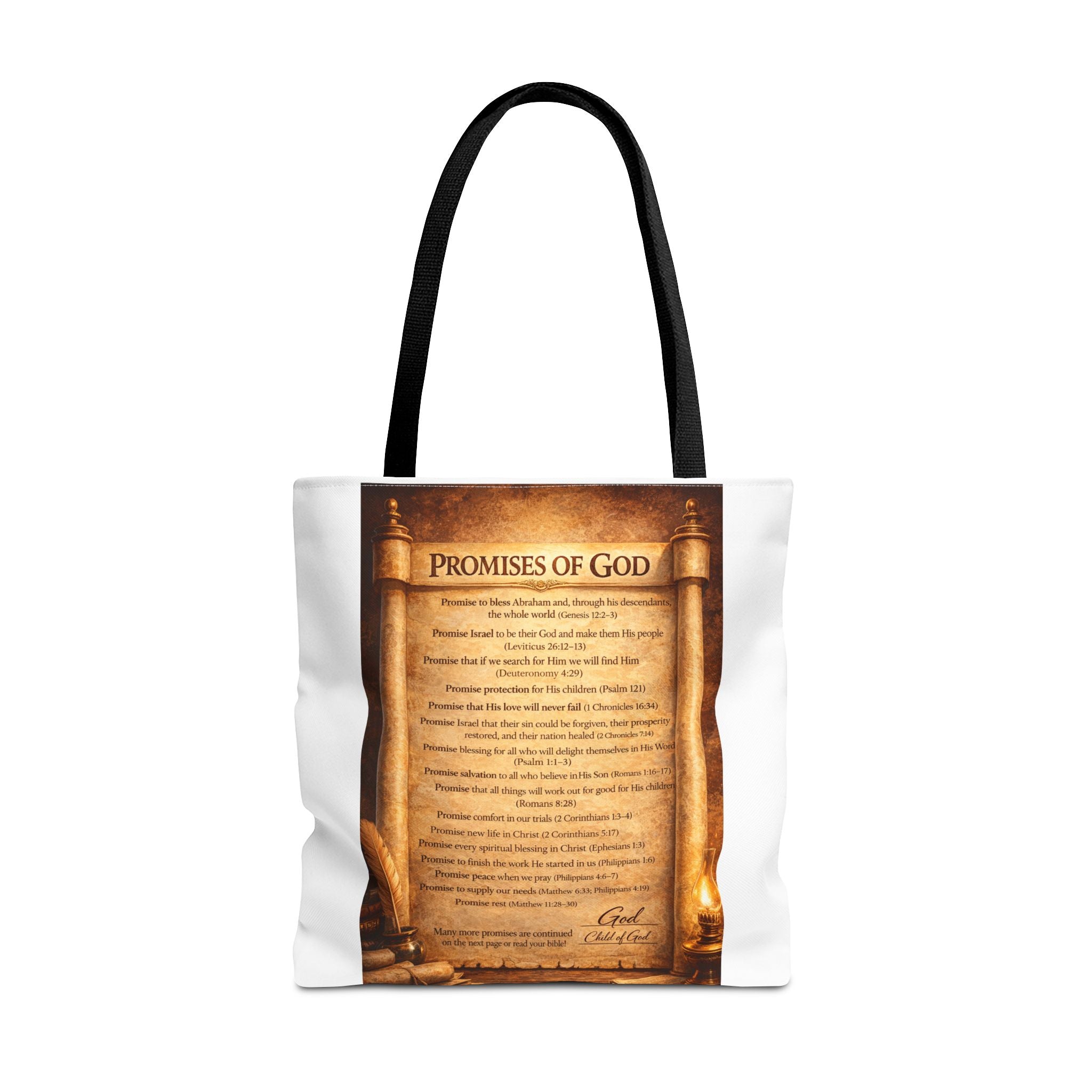 The Promises of God Tote Bag | Scripture Faith Design