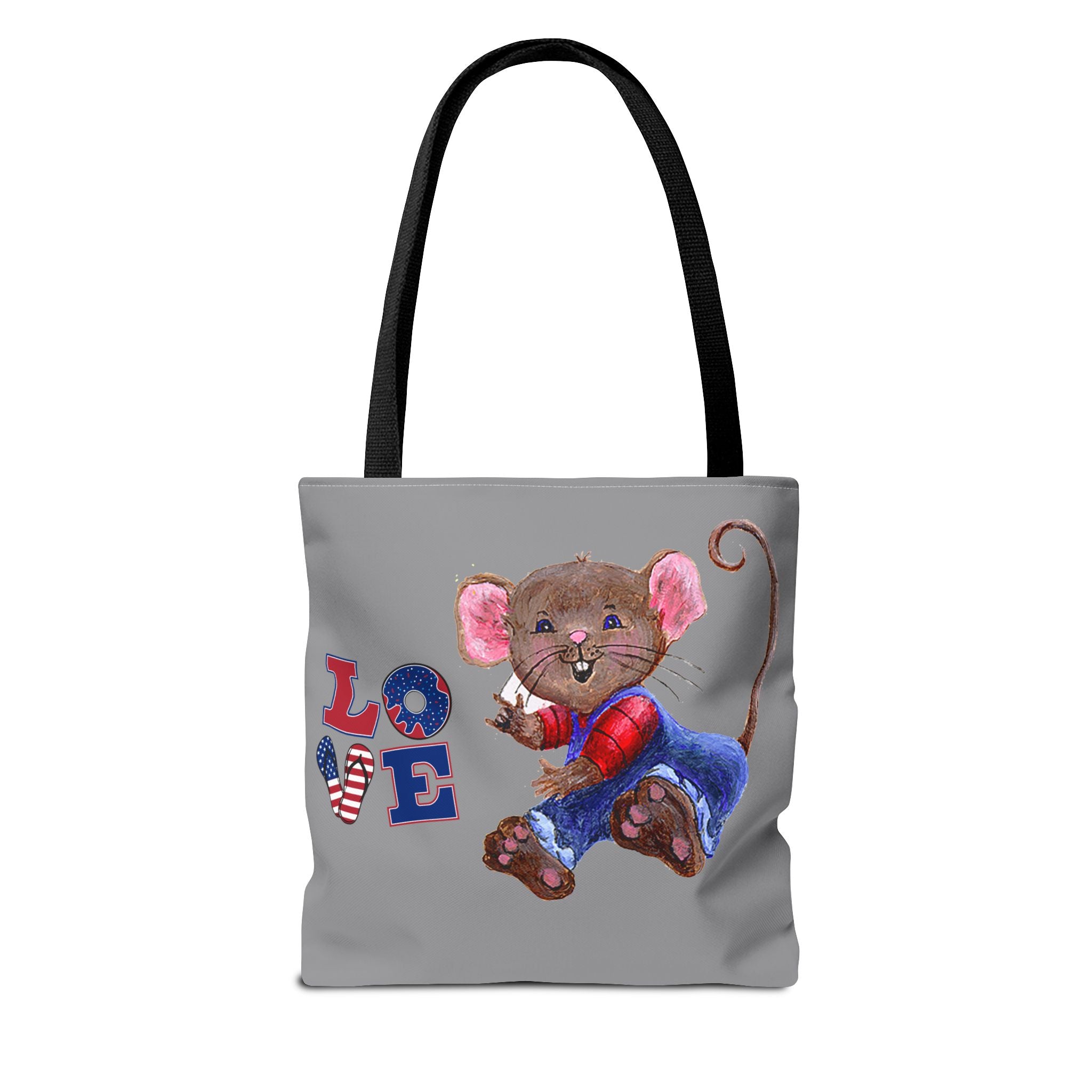 I Love You Mouse Patriotic LOVE Tote Bag | Mouse 1 AND Mouse 2 | All-Over Print