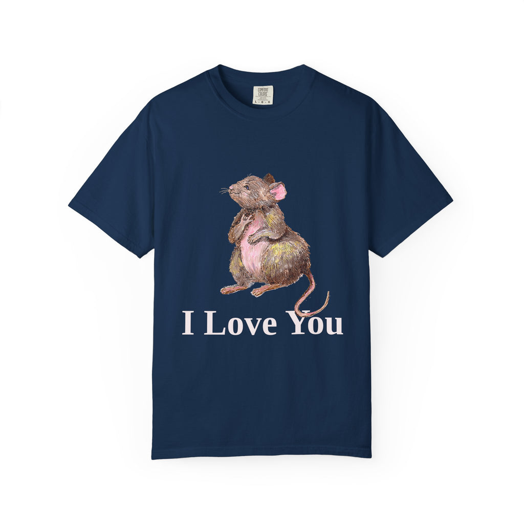 I Love You Mouse Version 1 Unisex T-shirt, Apparel, Clothing, Cute Mouse Tee, Christian Gift, Casual Top