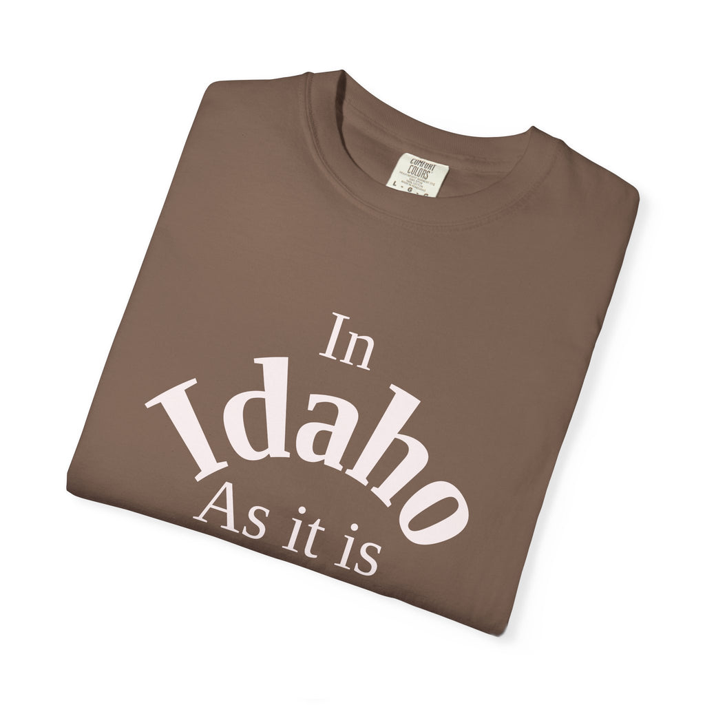 Idaho Unisex T-Shirt, Matthew 6:10 Faith Apparel, Everyday Inspiration Tee, Home State Love Christian Clothing