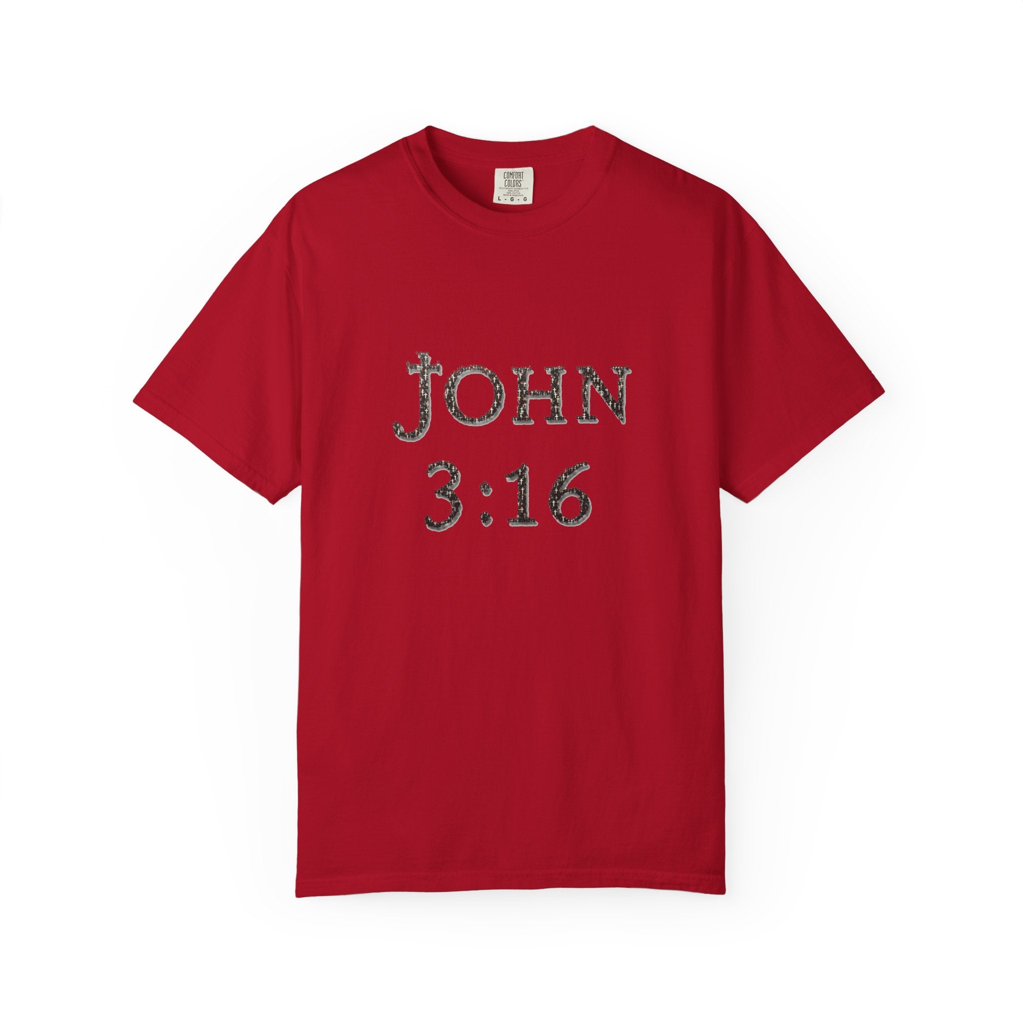 John 3:16 Scripture Cross T-shirt (Ver. 1) | Christian Bible Verse Tee