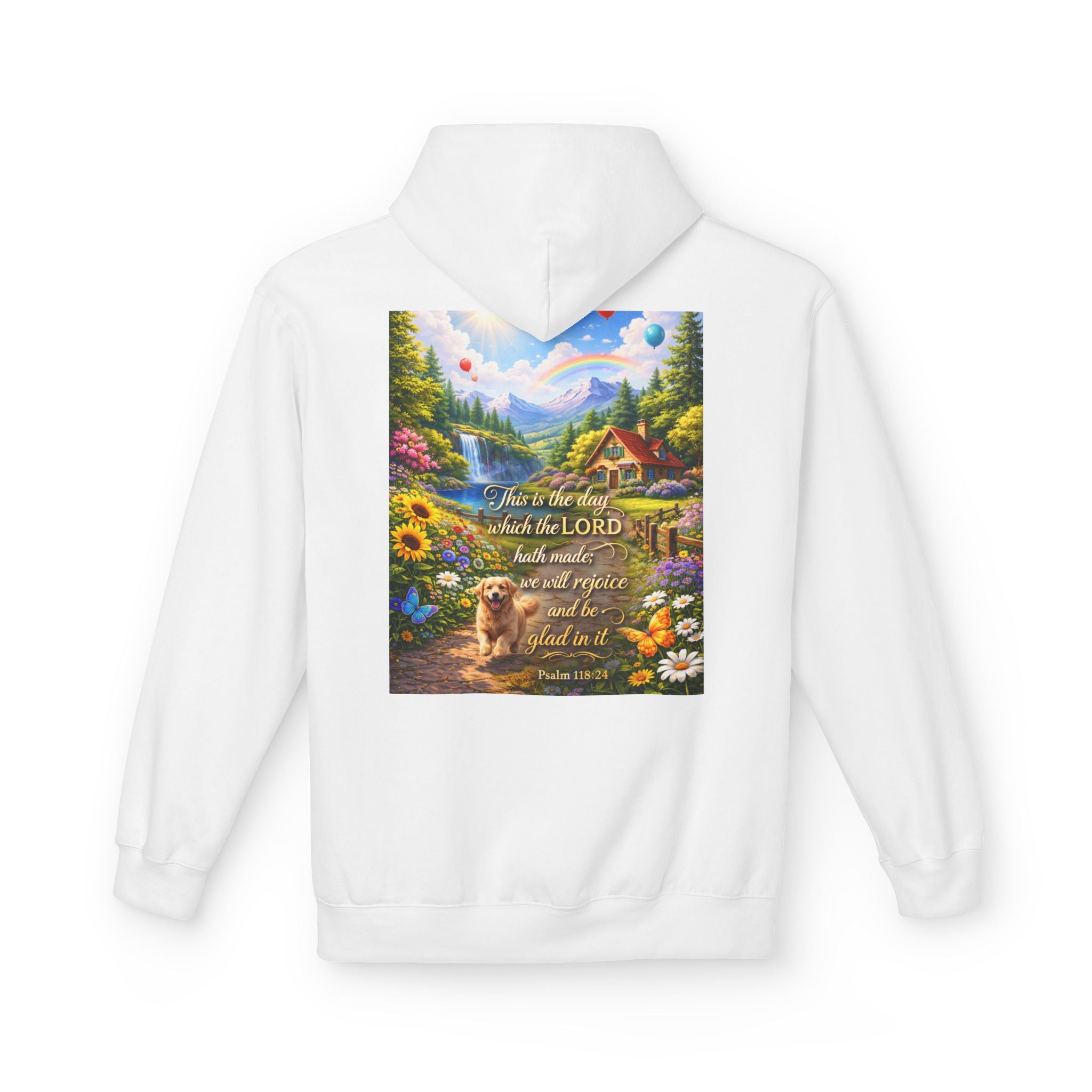 This Is the Day Which the Lord Hath Made Hoodie | Christian Scripture Faith Design