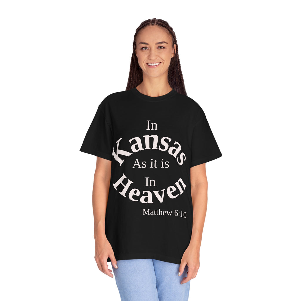 Kansas Unisex T-Shirt, Matthew 6:10 Faith Apparel, Everyday Inspiration Tee, Home State Love Christian Clothing