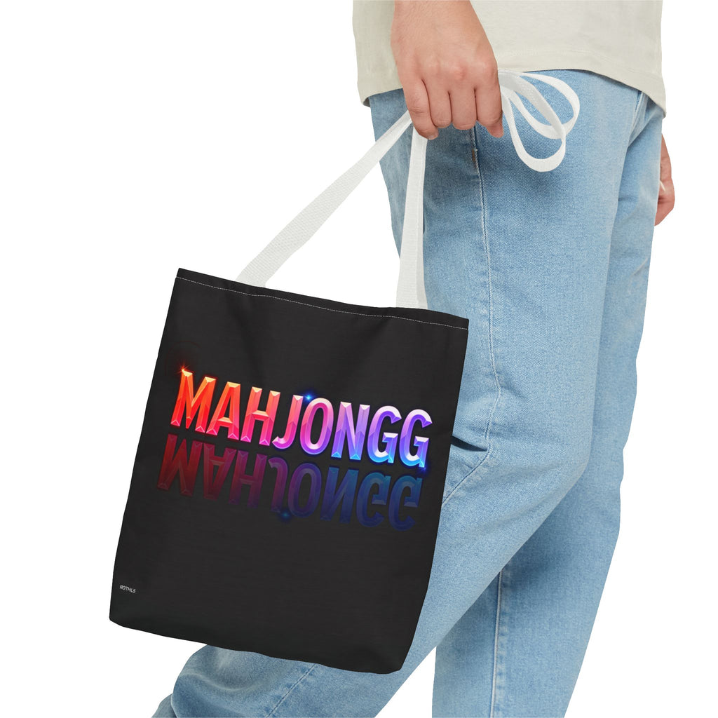 Black American Mahjongg Tiles Tote Bag | All-Over Print Tote