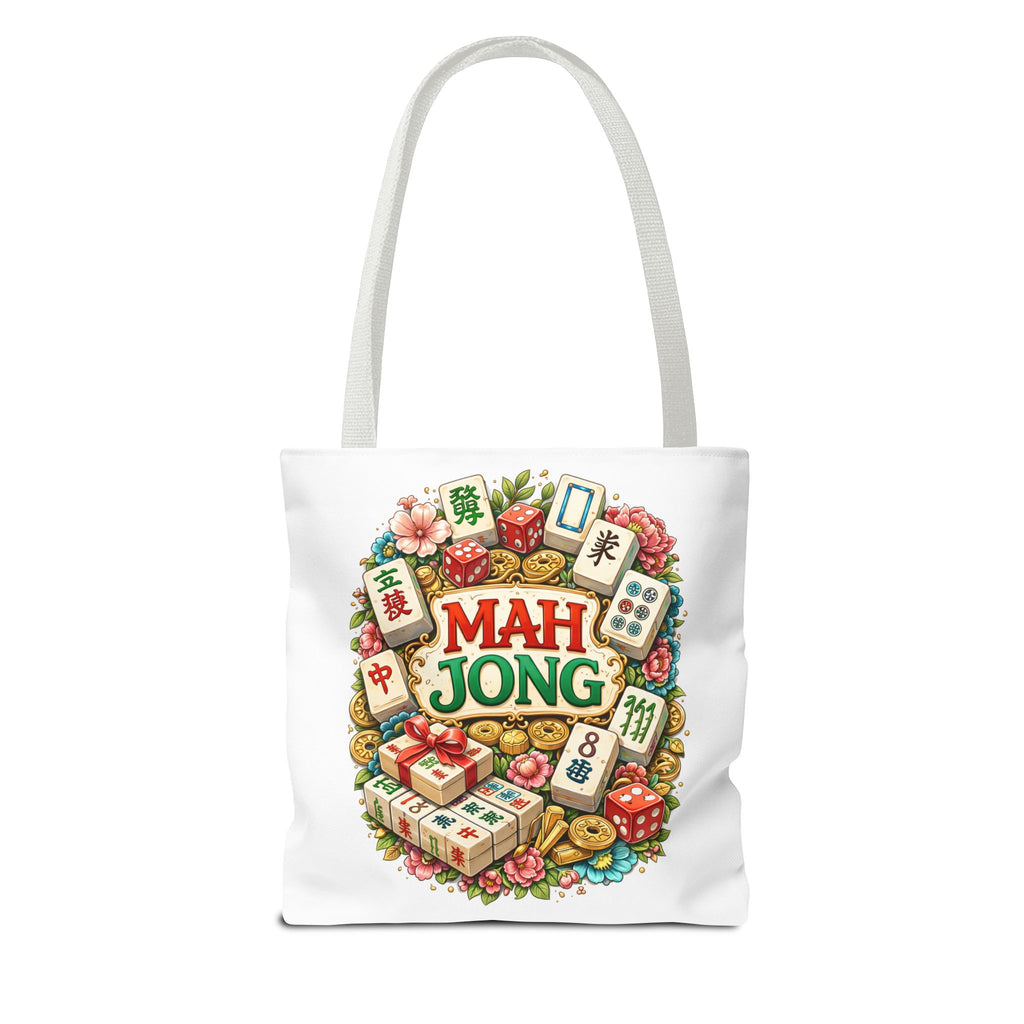 White Mahjong Tiles Tote Bag | All-Over Print Tote