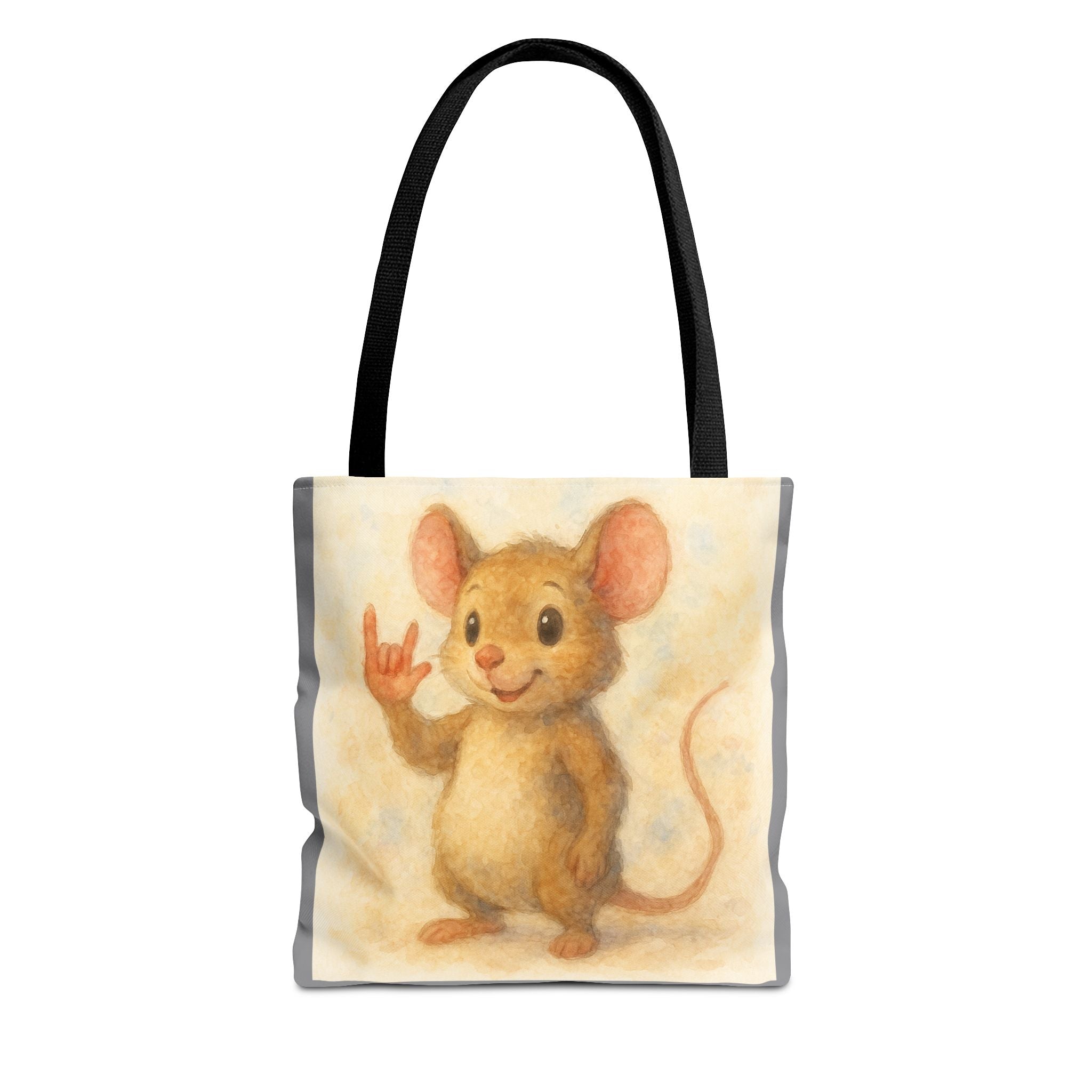 Tote Bag - Mouse 3 I Love You, Cute Animal Print, Carry-All Shoulder Bag, Reusable Shopping Tote, Gift for Animal Lovers