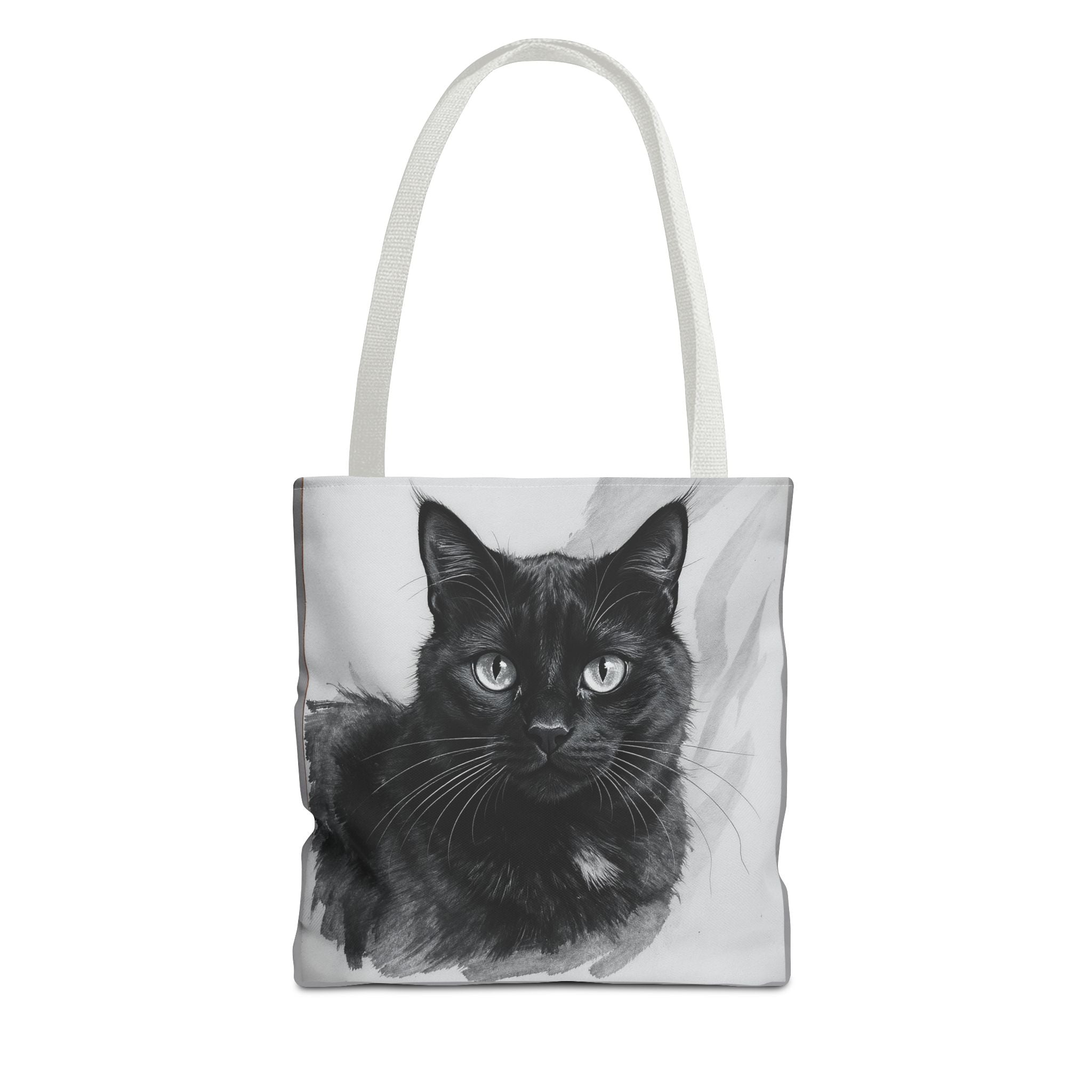 Tote Bag - Charcoal Cat, Carry-All Shoulder Bag, Reusable Shopping Tote, Gift for Animal Lovers