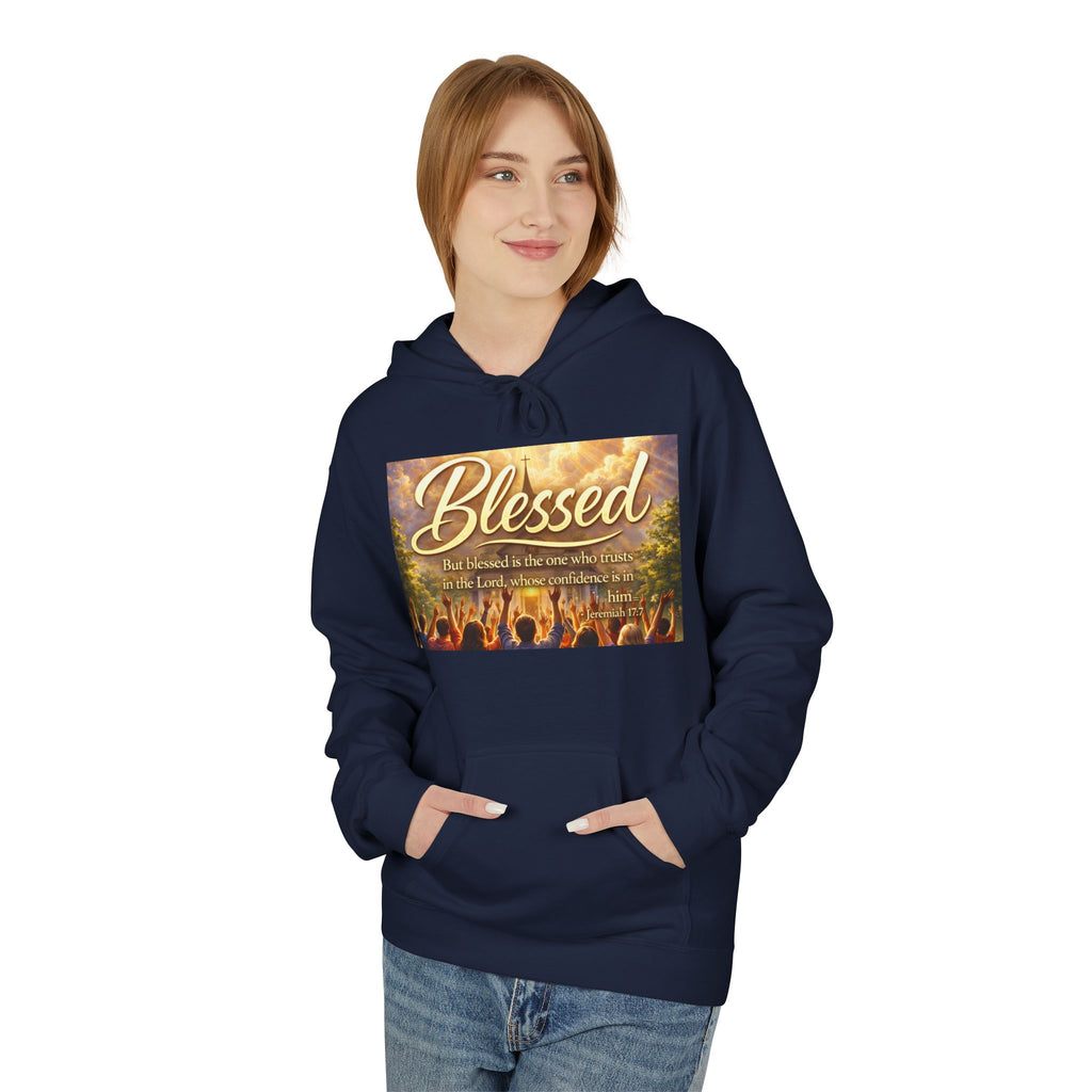 Blessed Worship Scene Hoodie | Christian Faith Sunrise Praise
