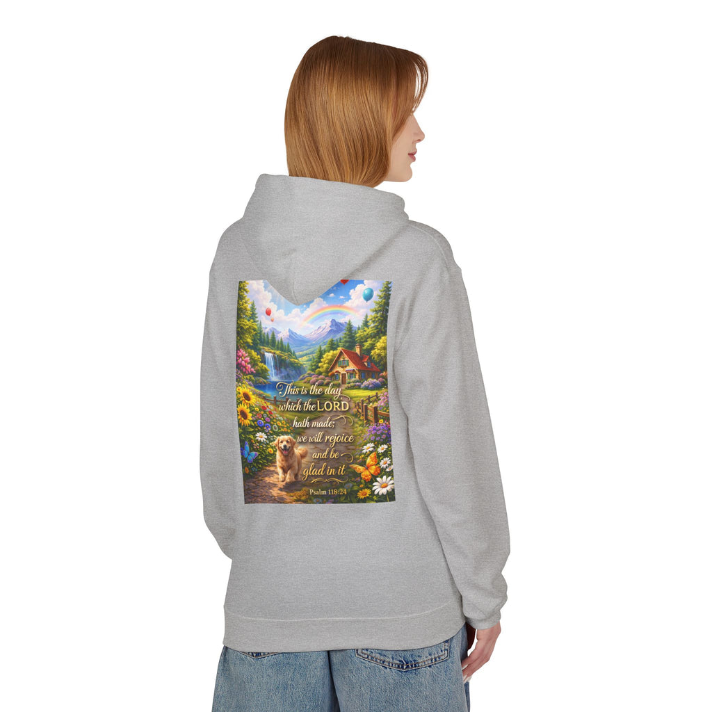 This Is the Day Which the Lord Hath Made Hoodie | Christian Scripture Faith Design