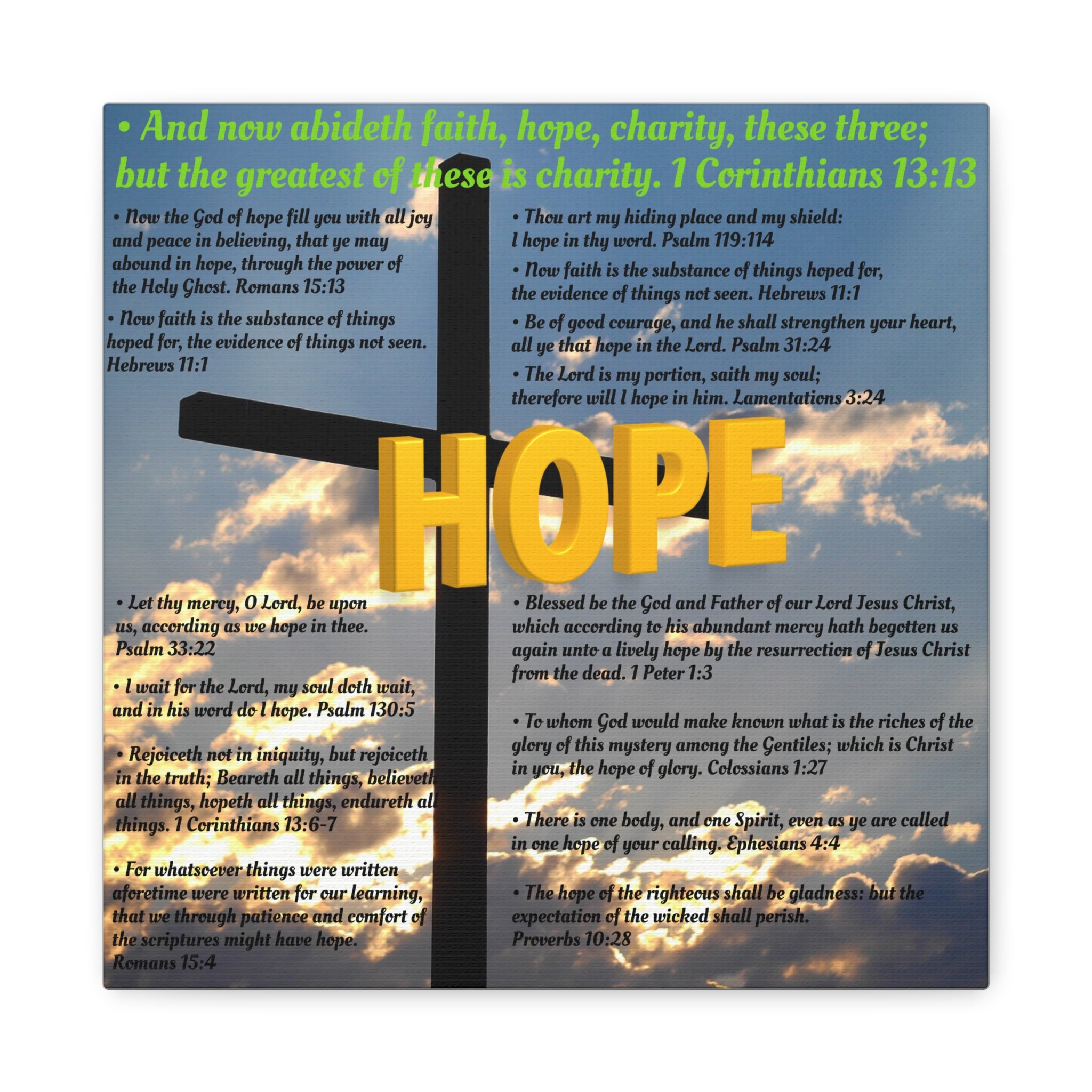 Hope Set 2 of 3 Canvas Art, Stretched Canvas Print Wall Decor, Unique Gift Idea